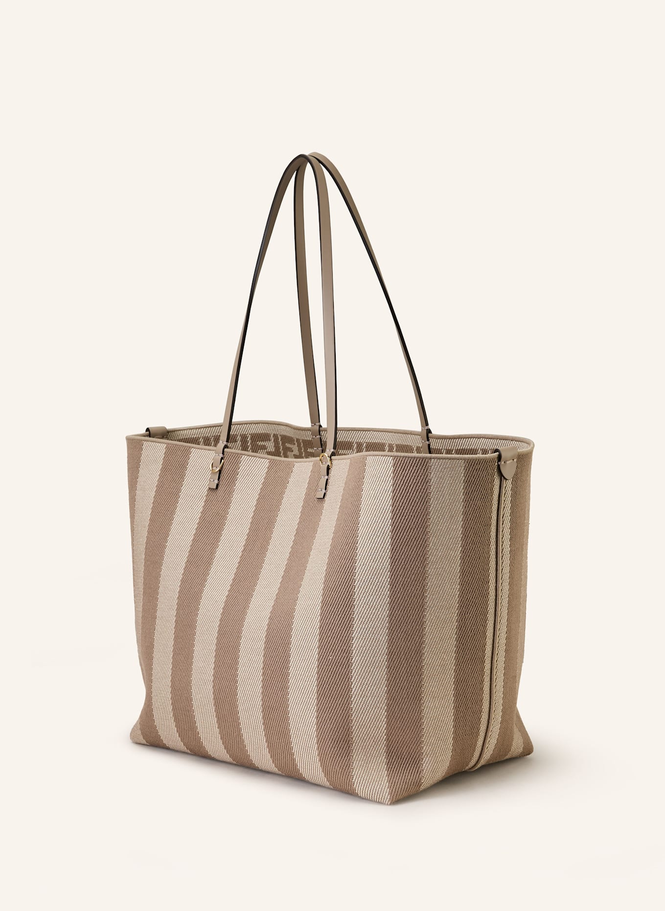 FENDI Shopper ROLL LARGE zum Wenden: BEIGE/ BRAUN