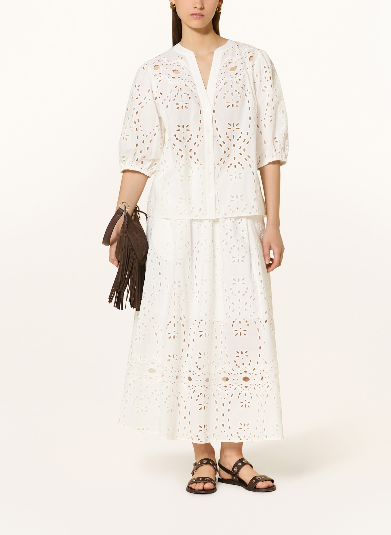 ba&sh Bluse BEATRICE aus Lochspitze: ECRU