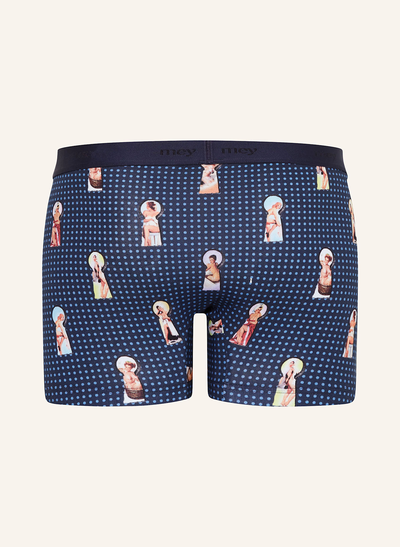 mey Bokserki z serii KEYHOLE AND PIN UP: GRANATOWY / NIEBIESKI / CIEMNOCZERWONY