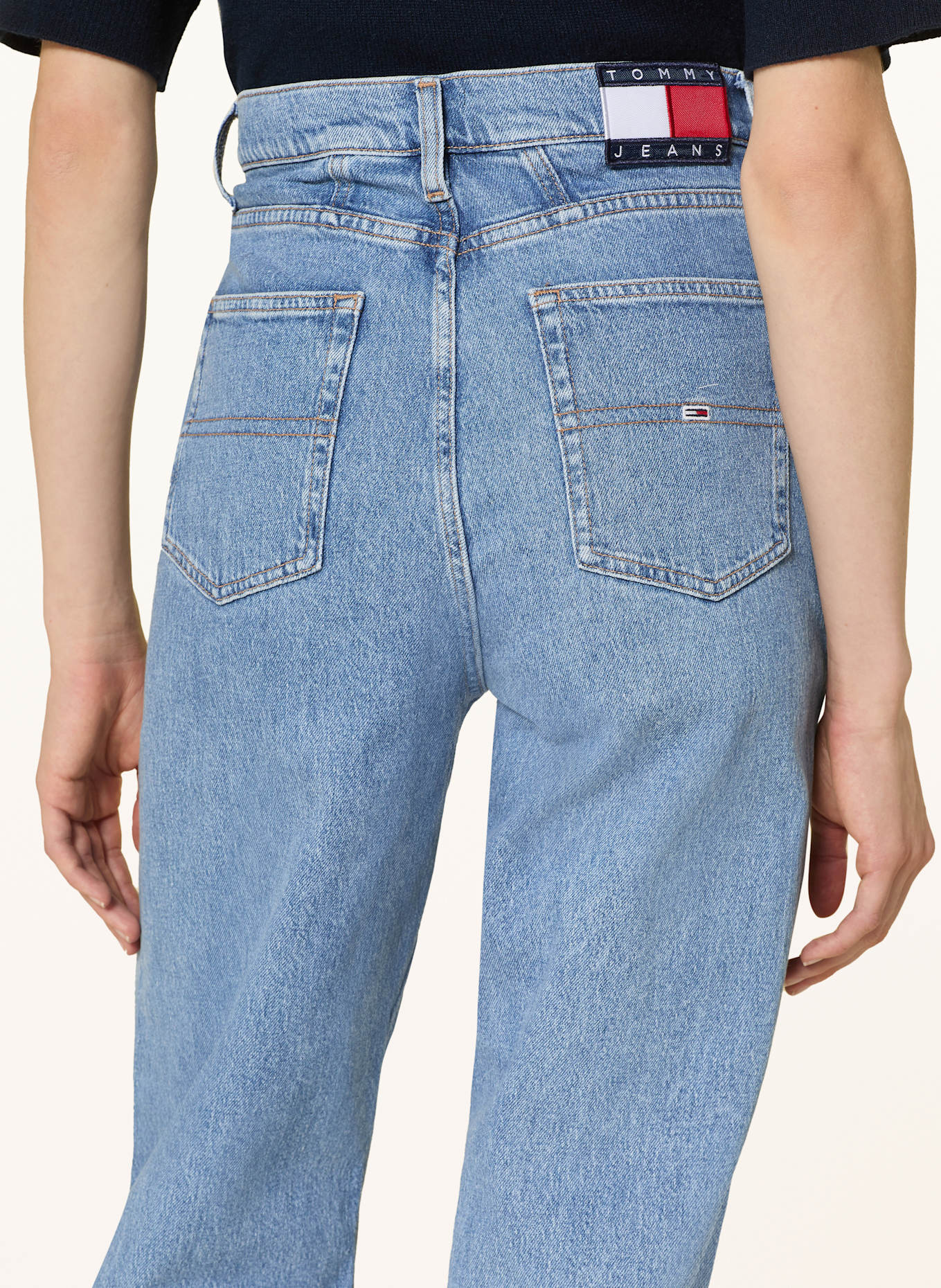 TOMMY JEANS Mom džíny: 1AB Denim Light