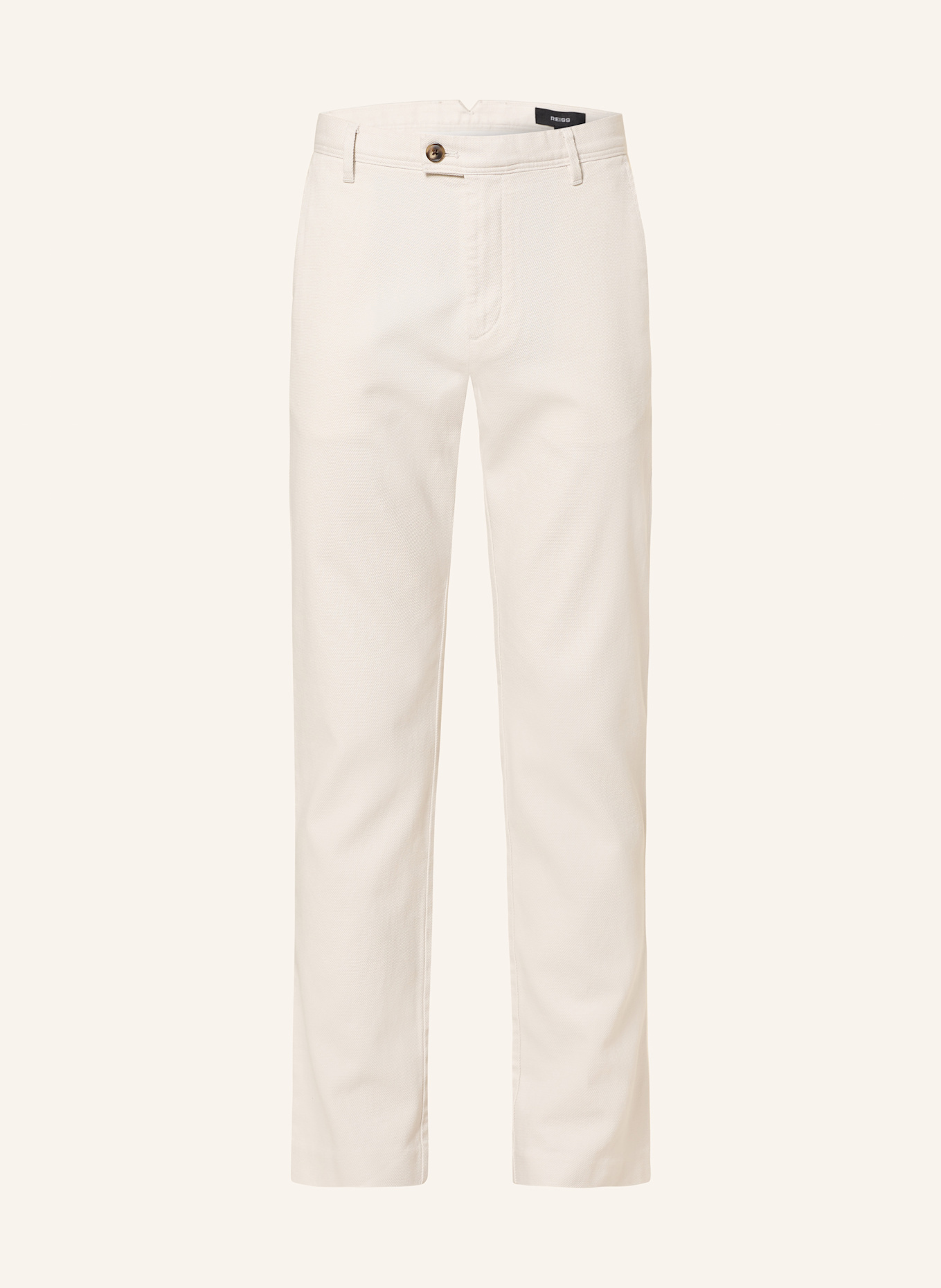 REISS Piqué-Chino DOBBY Slim Fit: ECRU