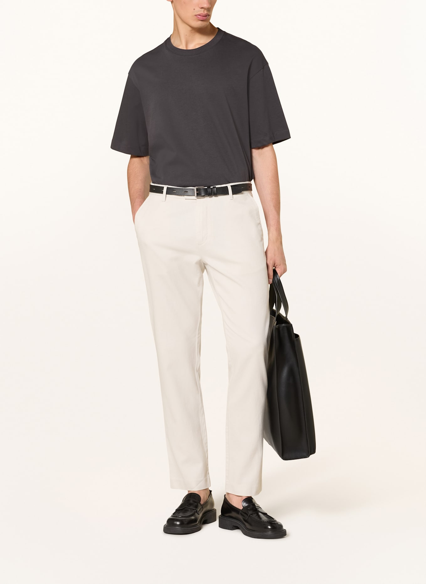 REISS Piqué-Chino DOBBY Slim Fit: ECRU