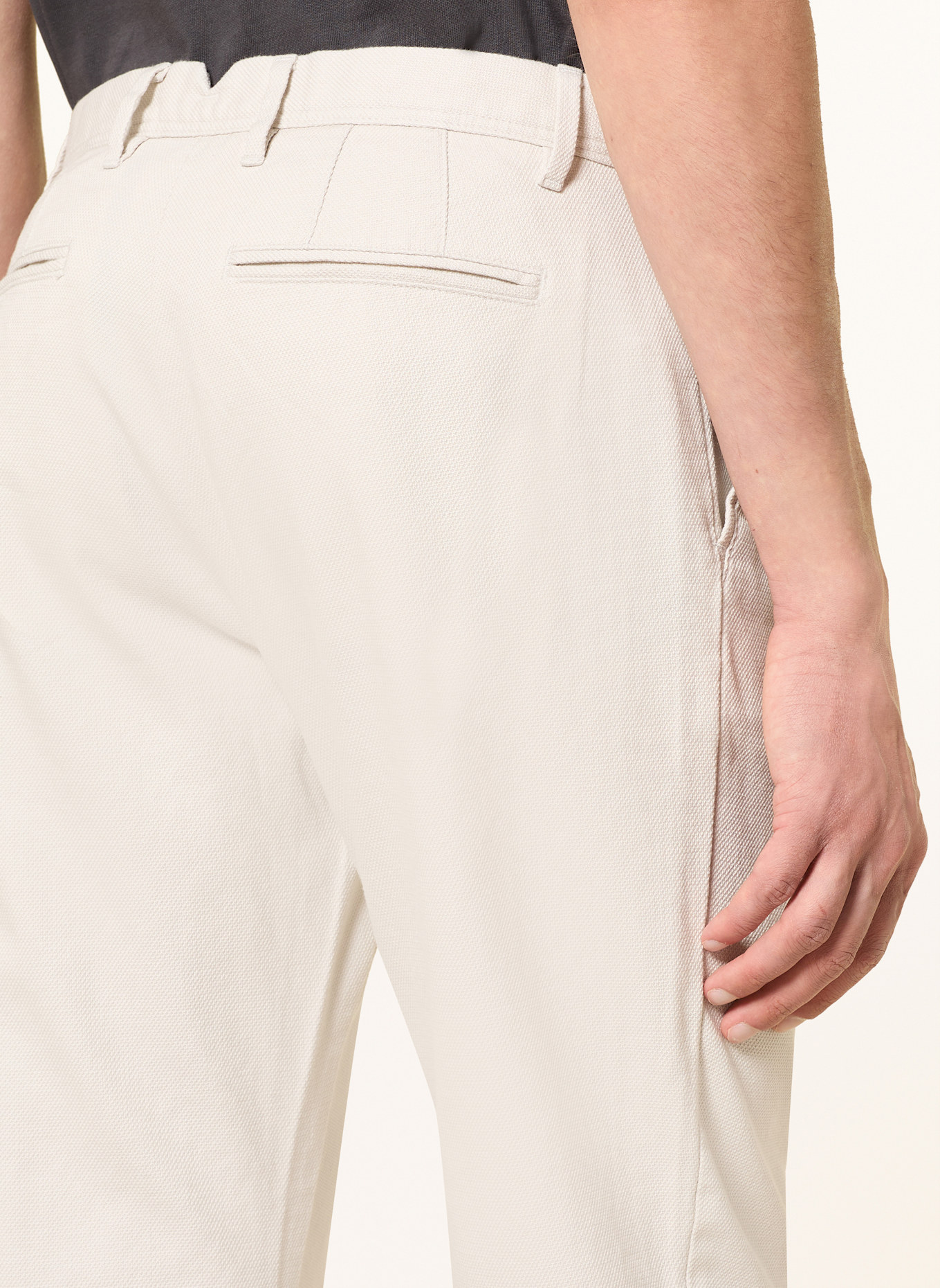 REISS Piqué-Chino DOBBY Slim Fit: ECRU