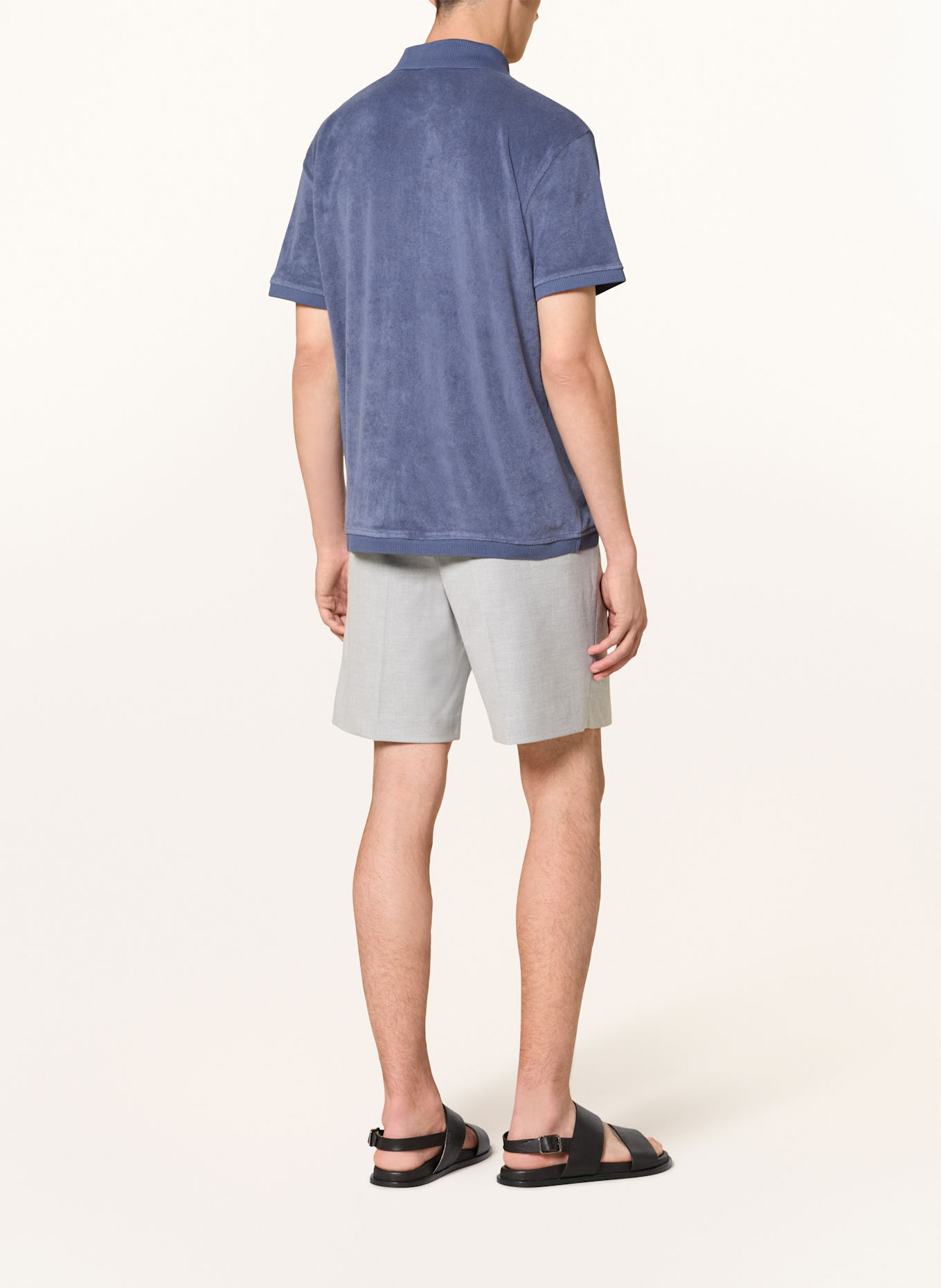 REISS Kurzarm-Hemd EDEN Regular Fit aus Frottee: DUNKELBLAU