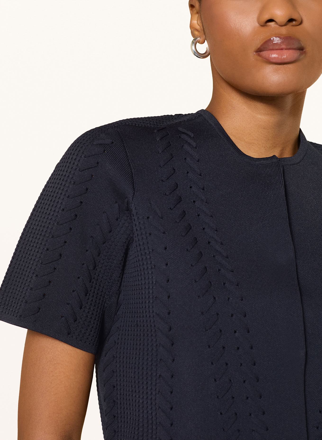 maje Cropped-Strickjacke: DUNKELBLAU