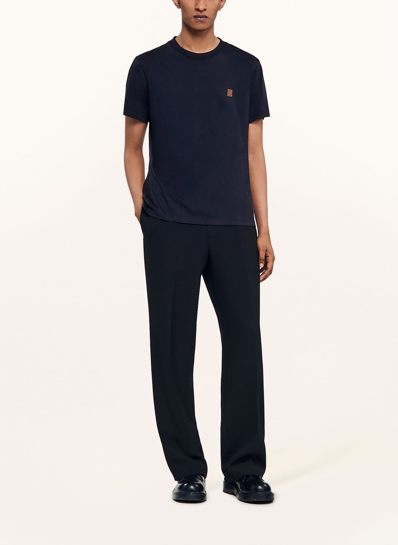 SANDRO T-Shirt: DUNKELBLAU