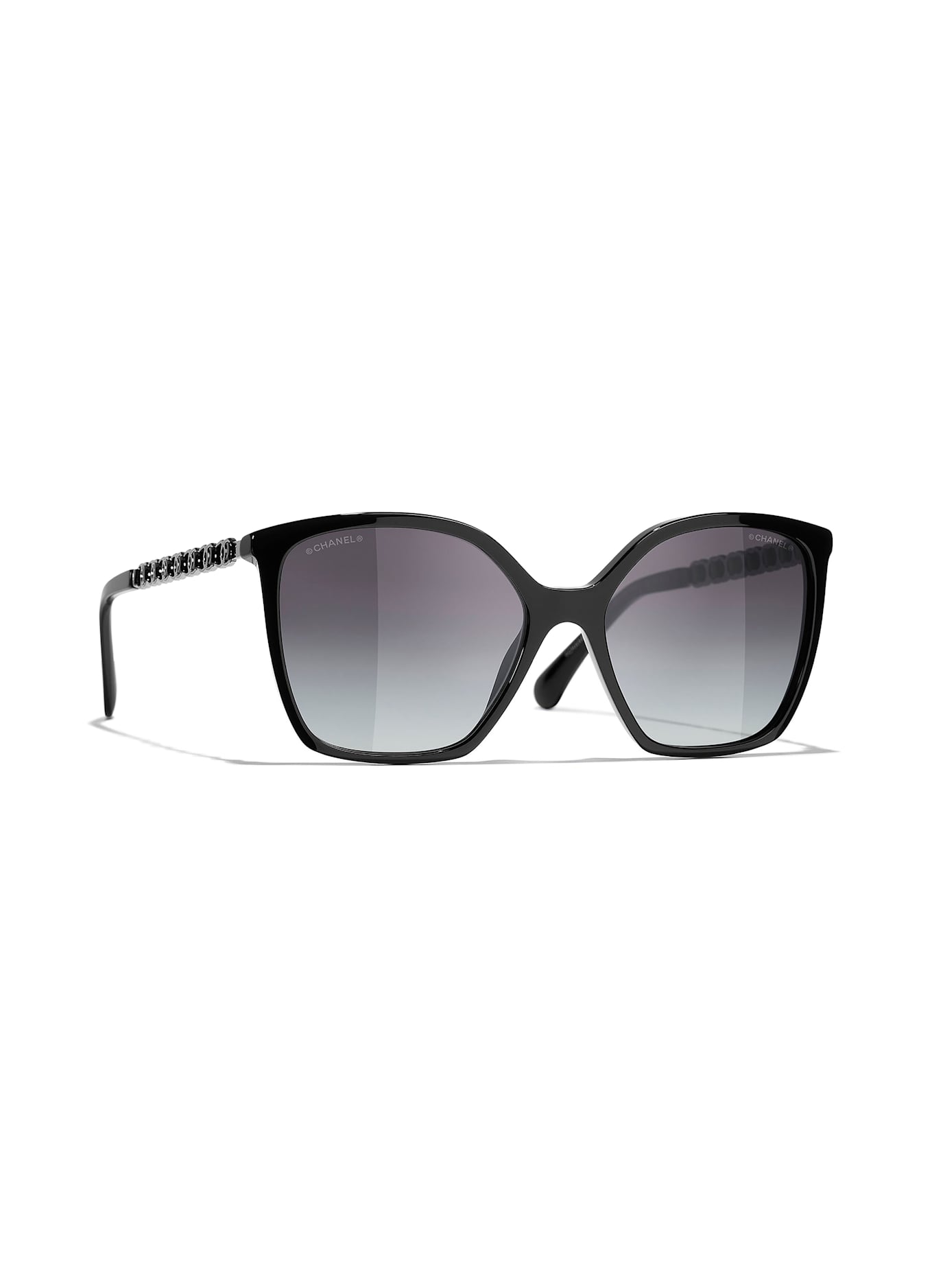 CHANEL Runde Sonnenbrille: 1608S6 - SCHWARZ