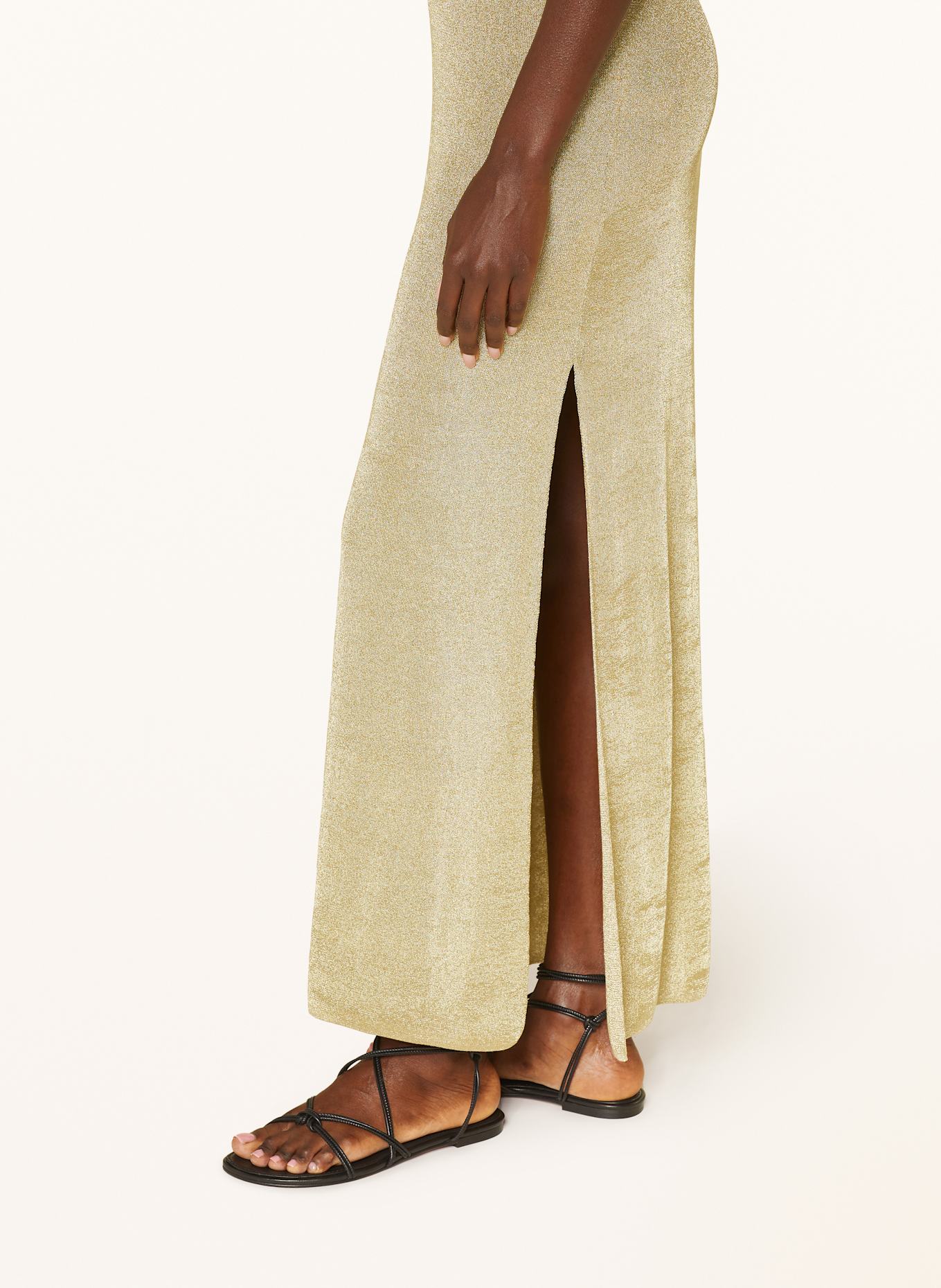 ba&sh Kleid ZALANA mit Glitzergarn: GOLD