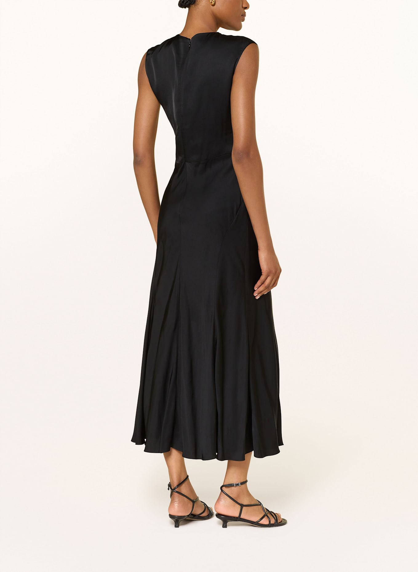 SANDRO Abendkleid mit Schmucksteinen: SCHWARZ