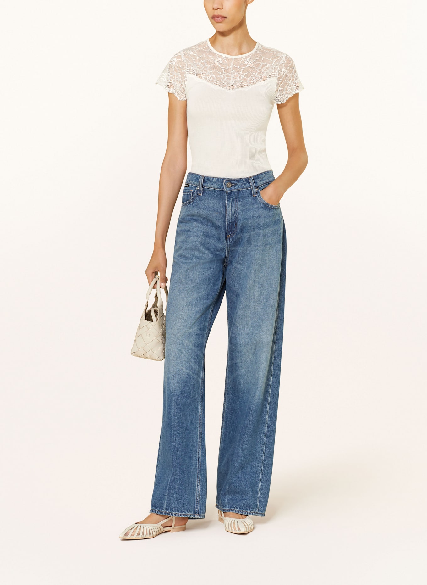 rosemunde T-Shirt RMWBEA mit Spitze: ECRU