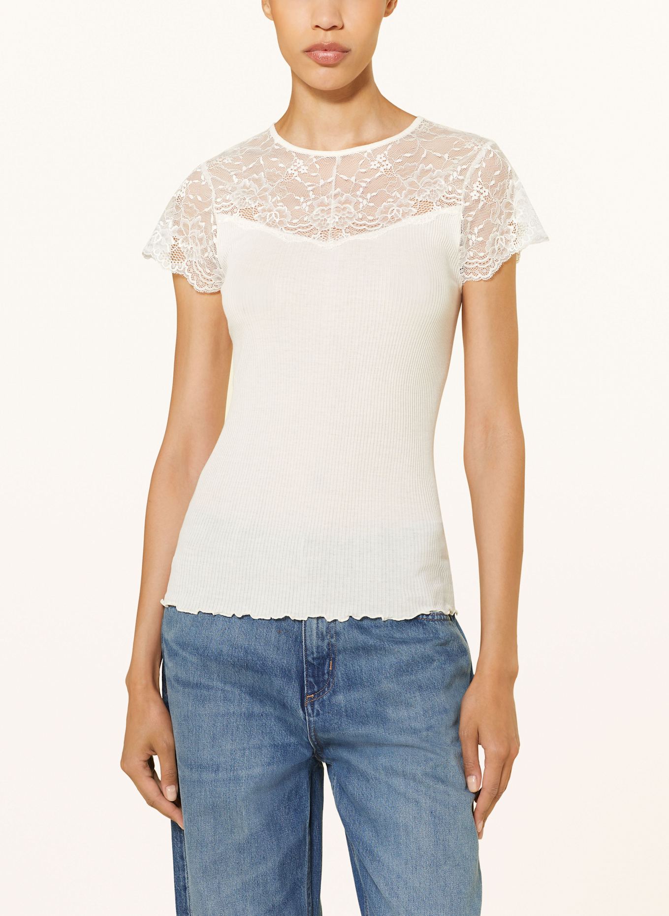 rosemunde T-Shirt RMWBEA mit Spitze: ECRU