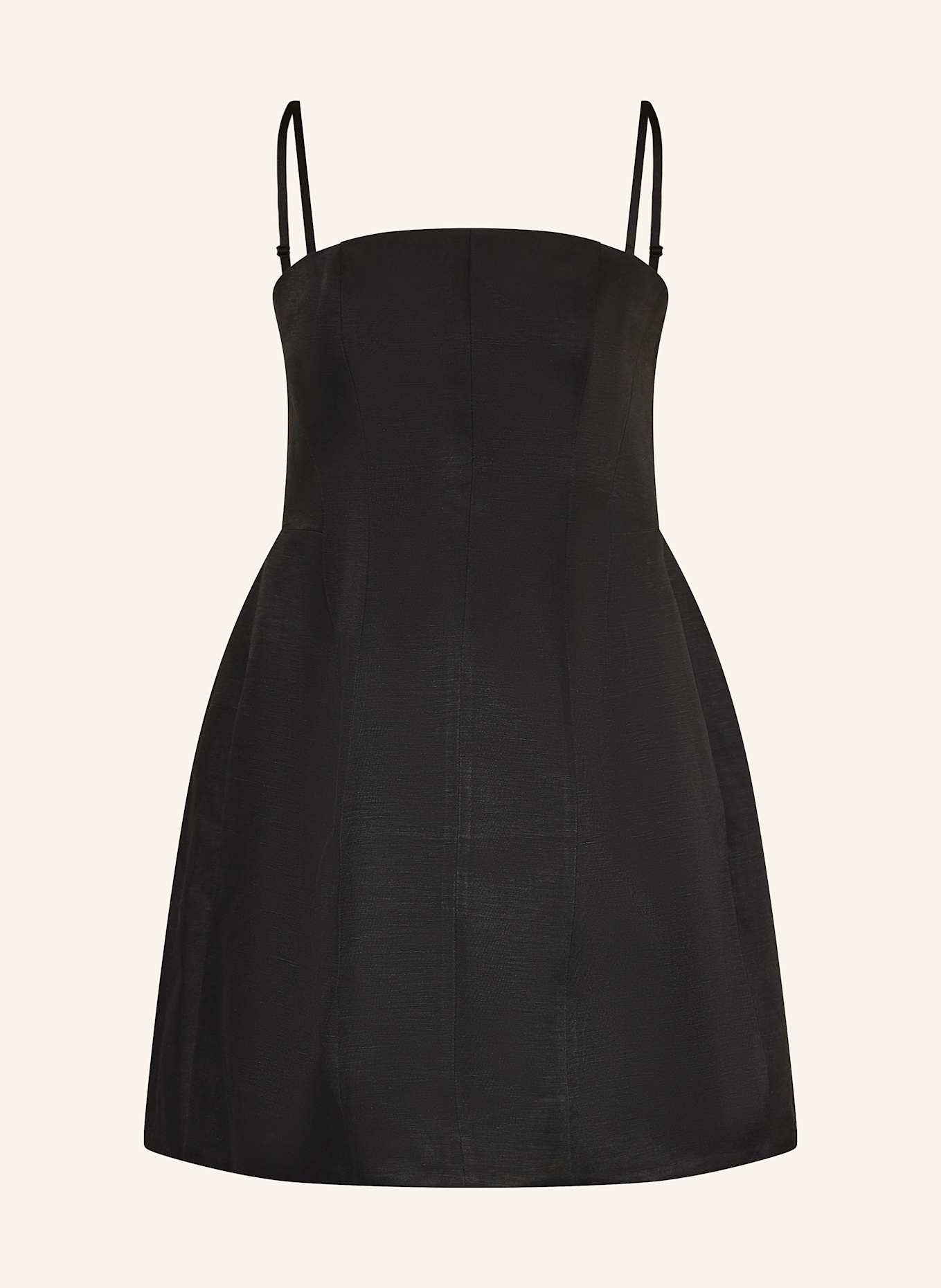 maje Kleid mit Leinen: SCHWARZ