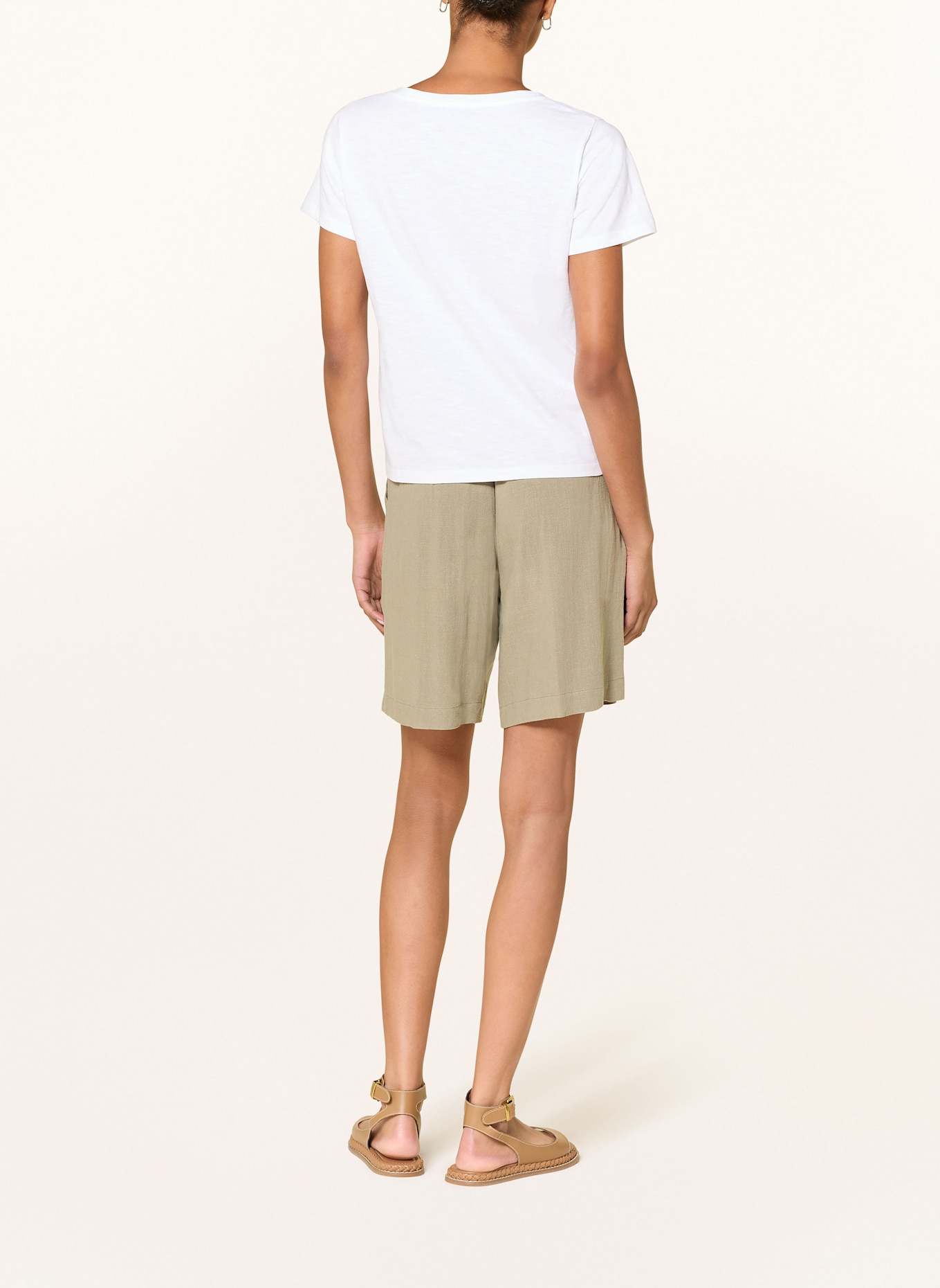 monari T-Shirt mit Schmucksteinen: CREME