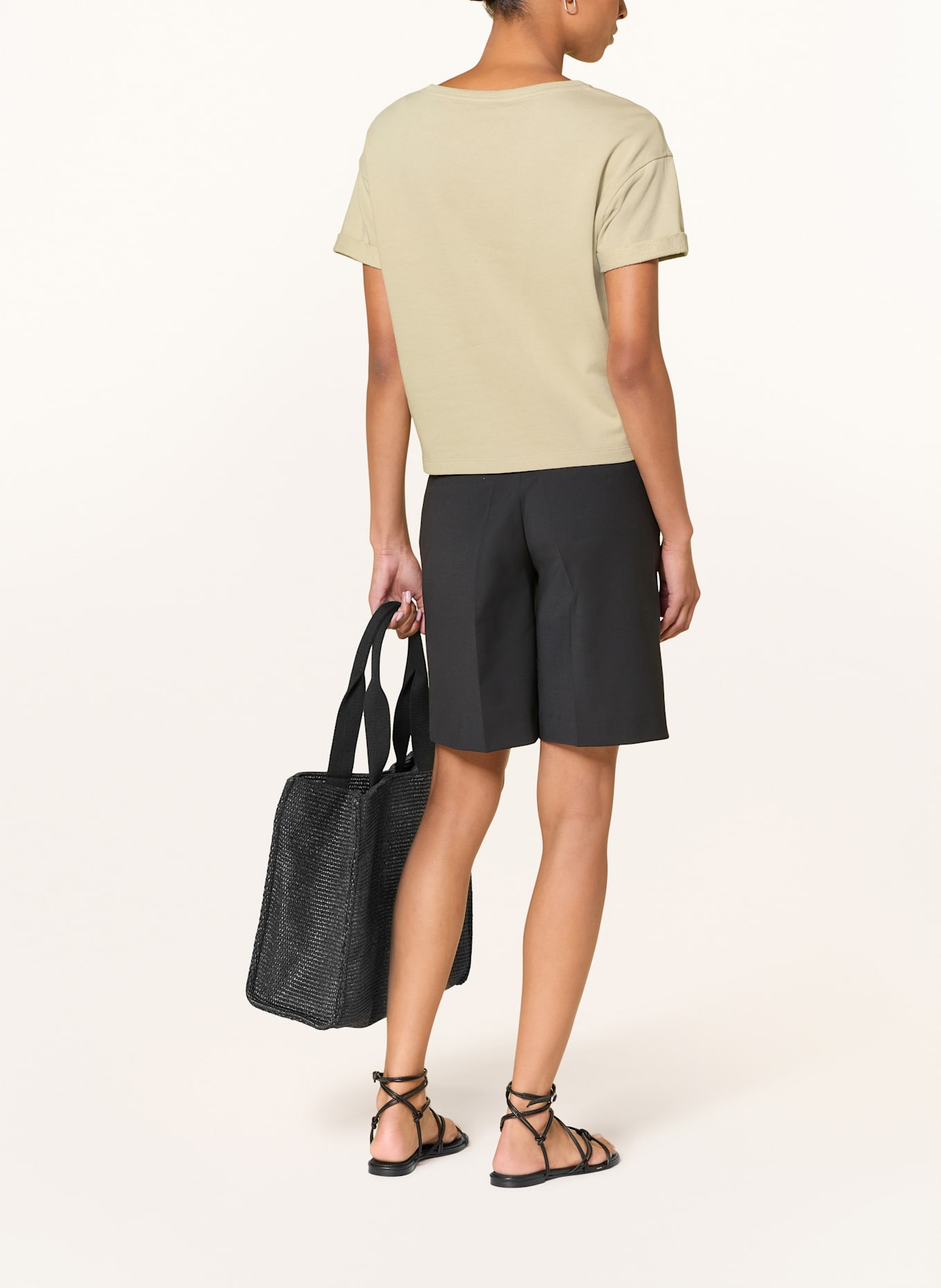 monari T-Shirt mit Schmucksteinen: BEIGE