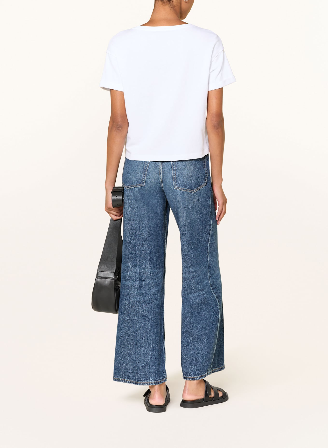monari T-Shirt mit Schmucksteinen: CREME