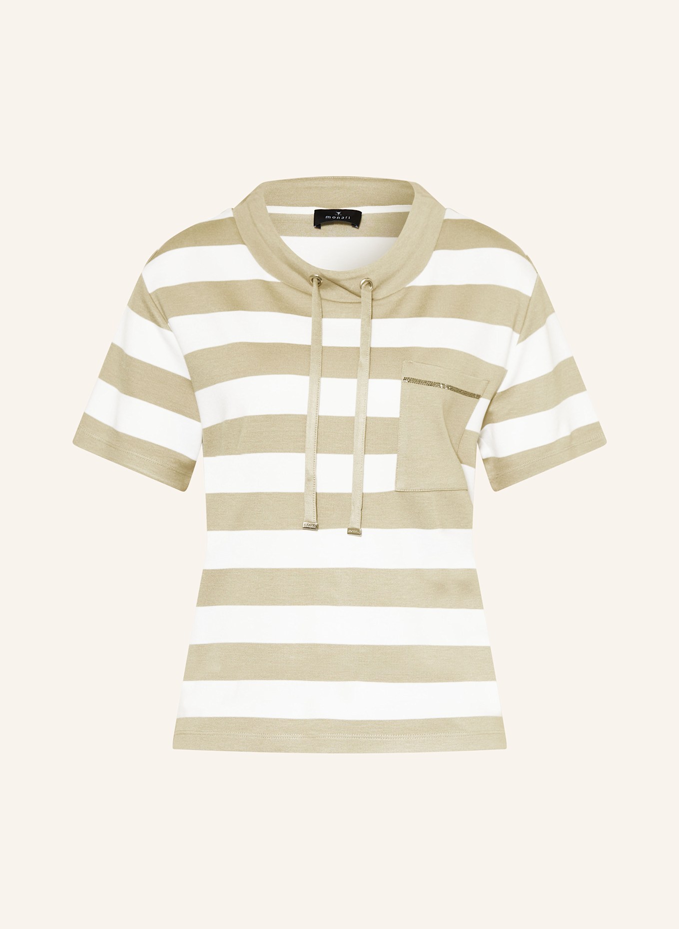 monari T-Shirt: HELLBRAUN/ WEISS