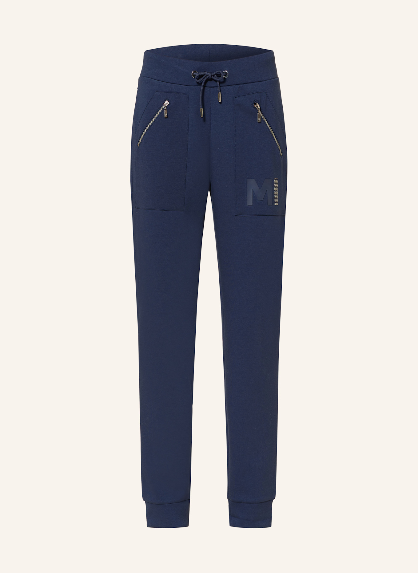 monari Hose im Jogging-Stil mit Schmucksteinen: DUNKELBLAU