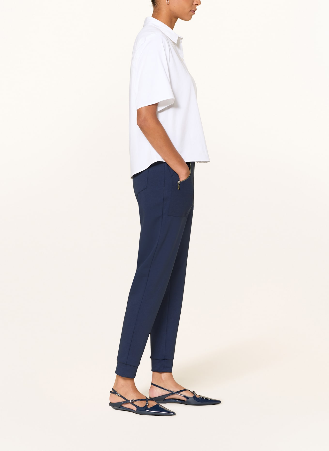monari Hose im Jogging-Stil mit Schmucksteinen: DUNKELBLAU