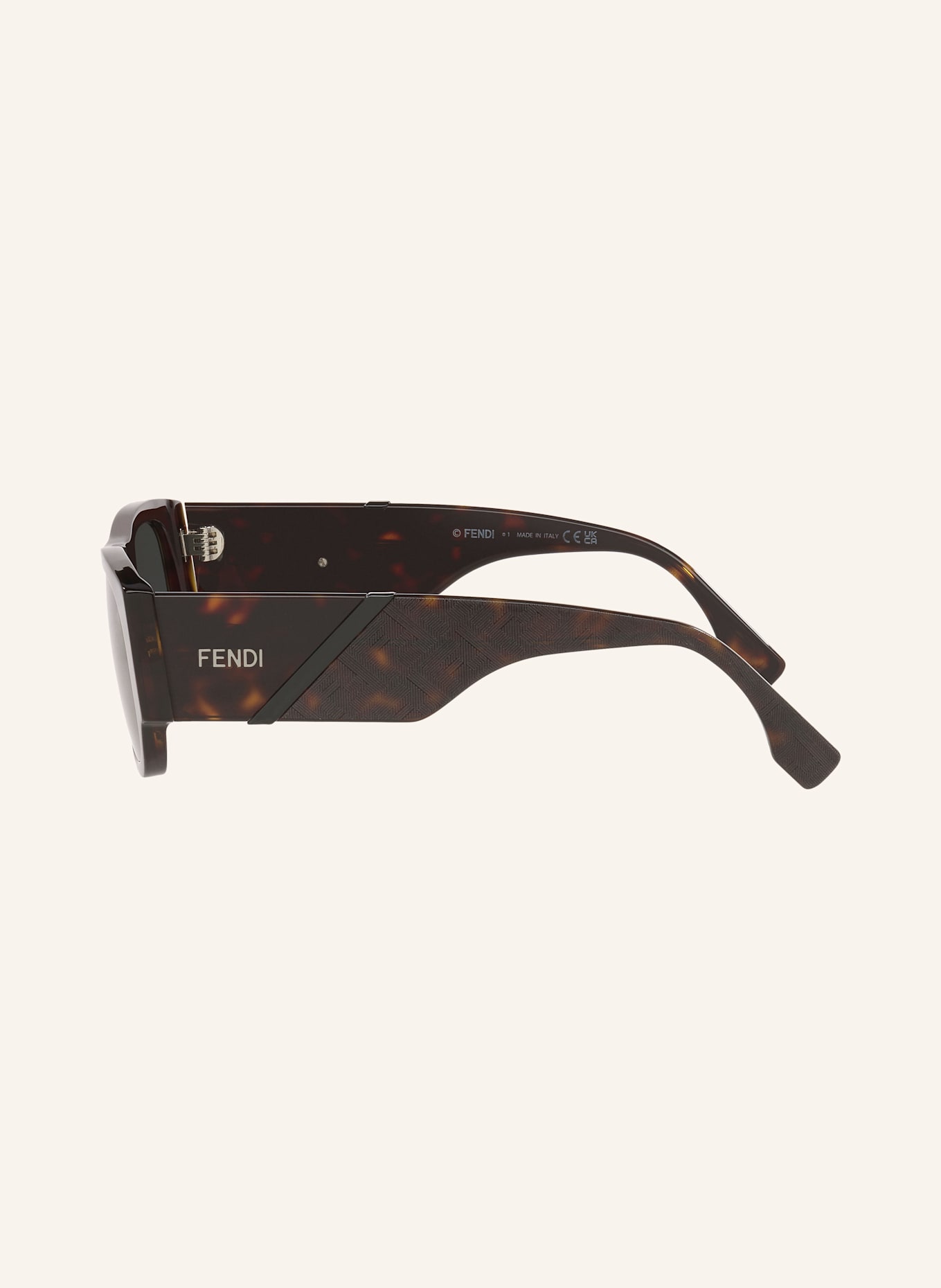 FENDI Sonnenbrille FENDI DIAGONAL FE40156I: 4400J1 - HAVANA/ GRAU