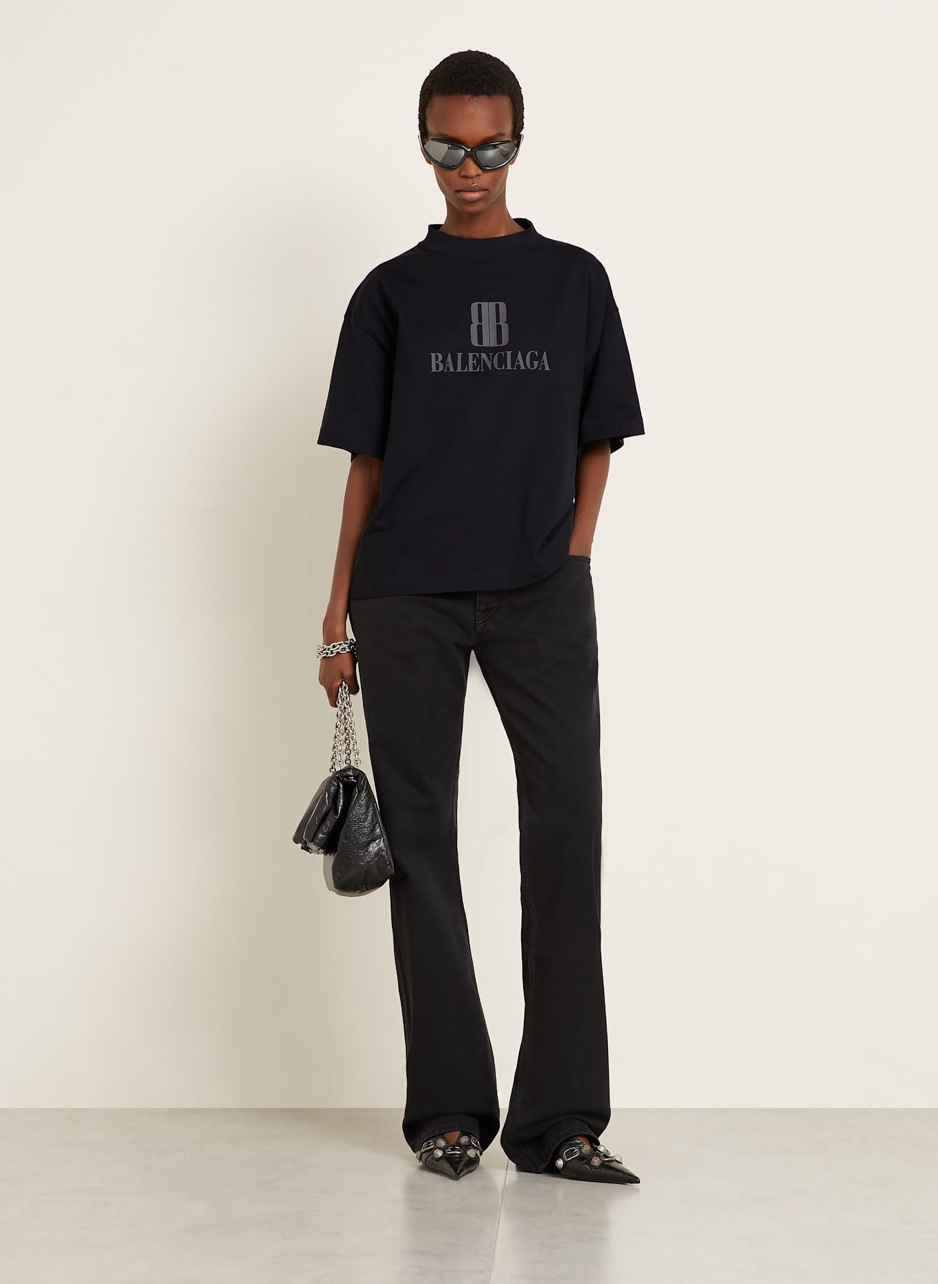 BALENCIAGA T-shirt: CZARNY