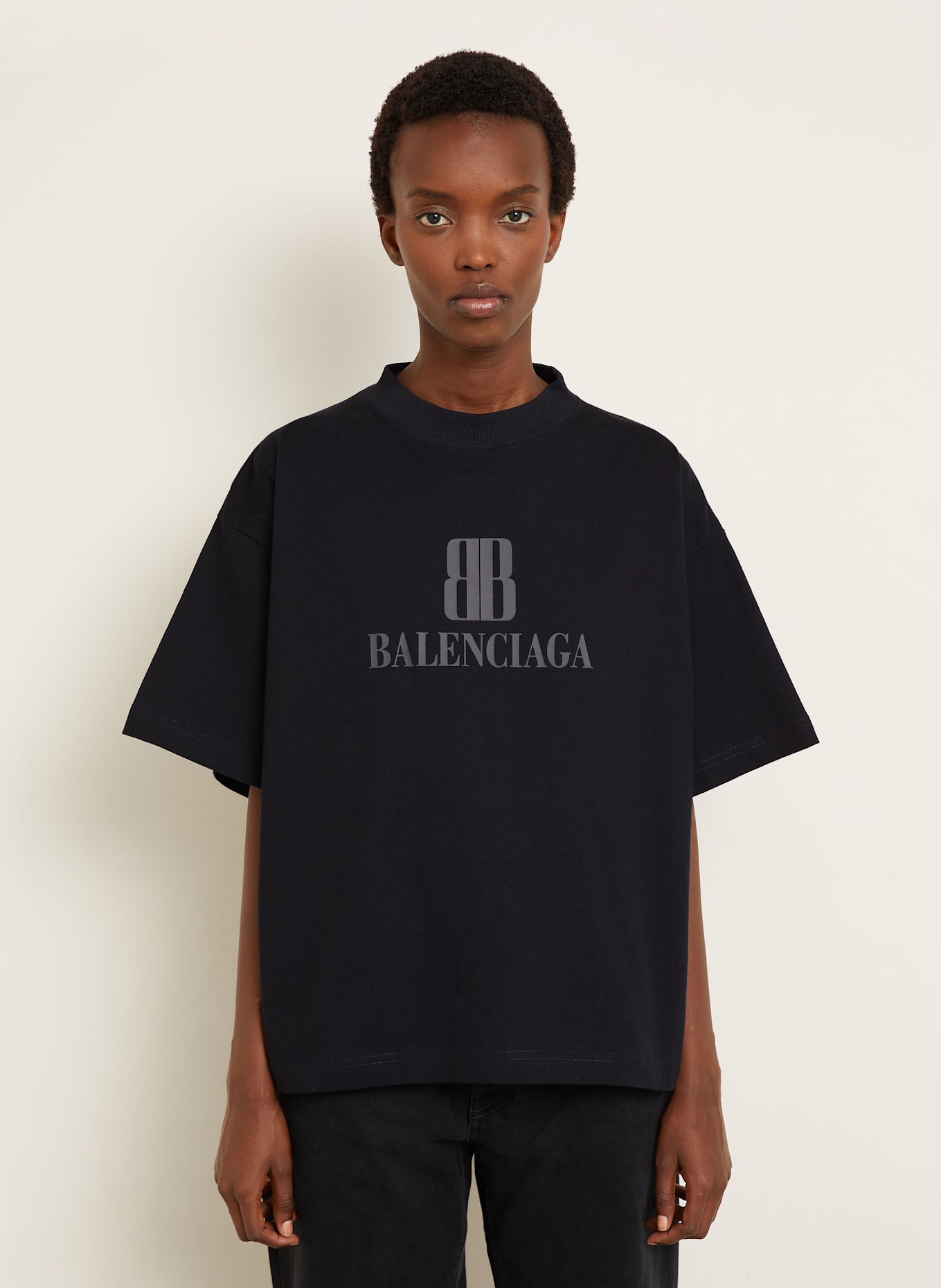 BALENCIAGA T-shirt: CZARNY