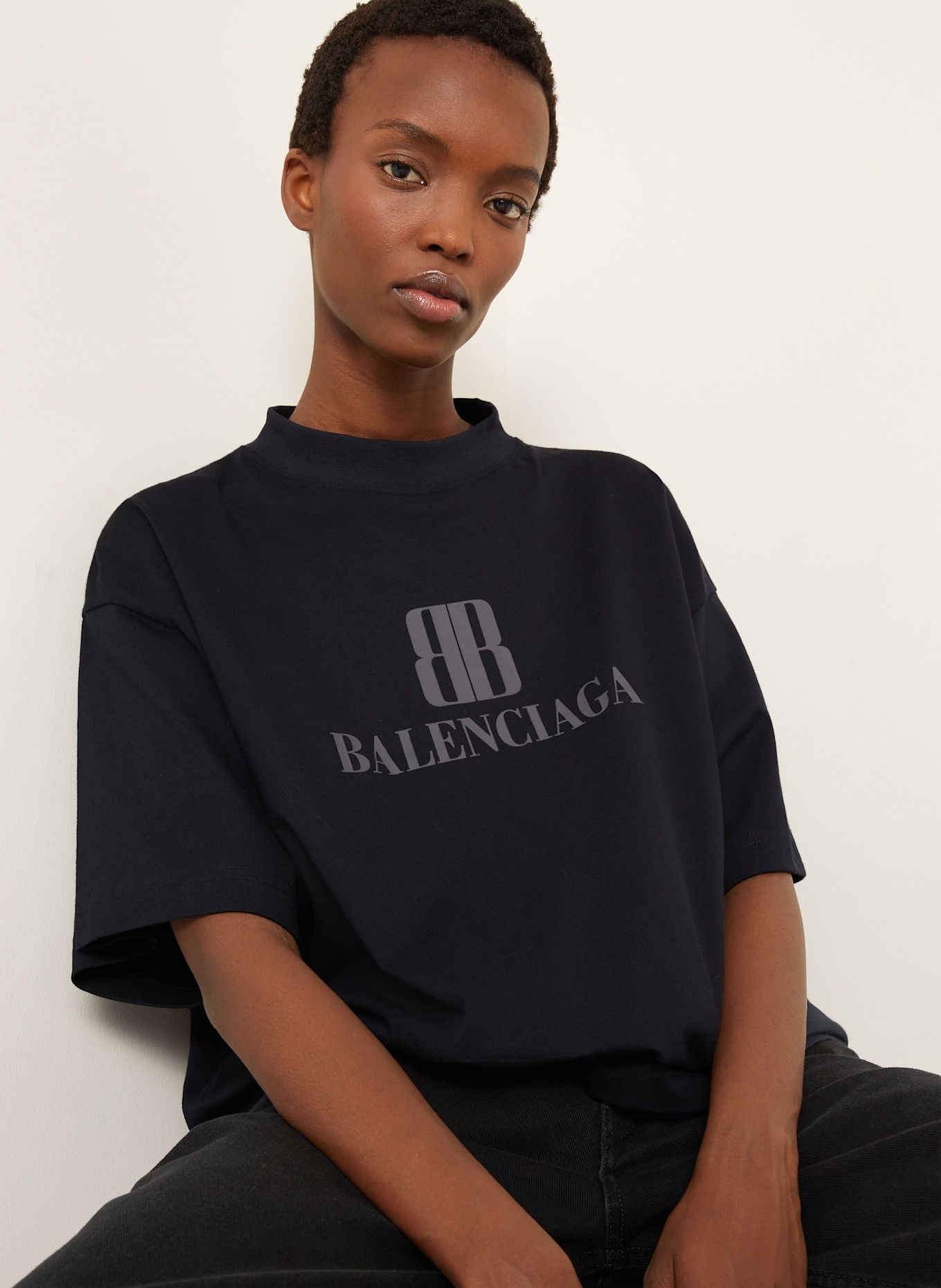 BALENCIAGA T-shirt: CZARNY