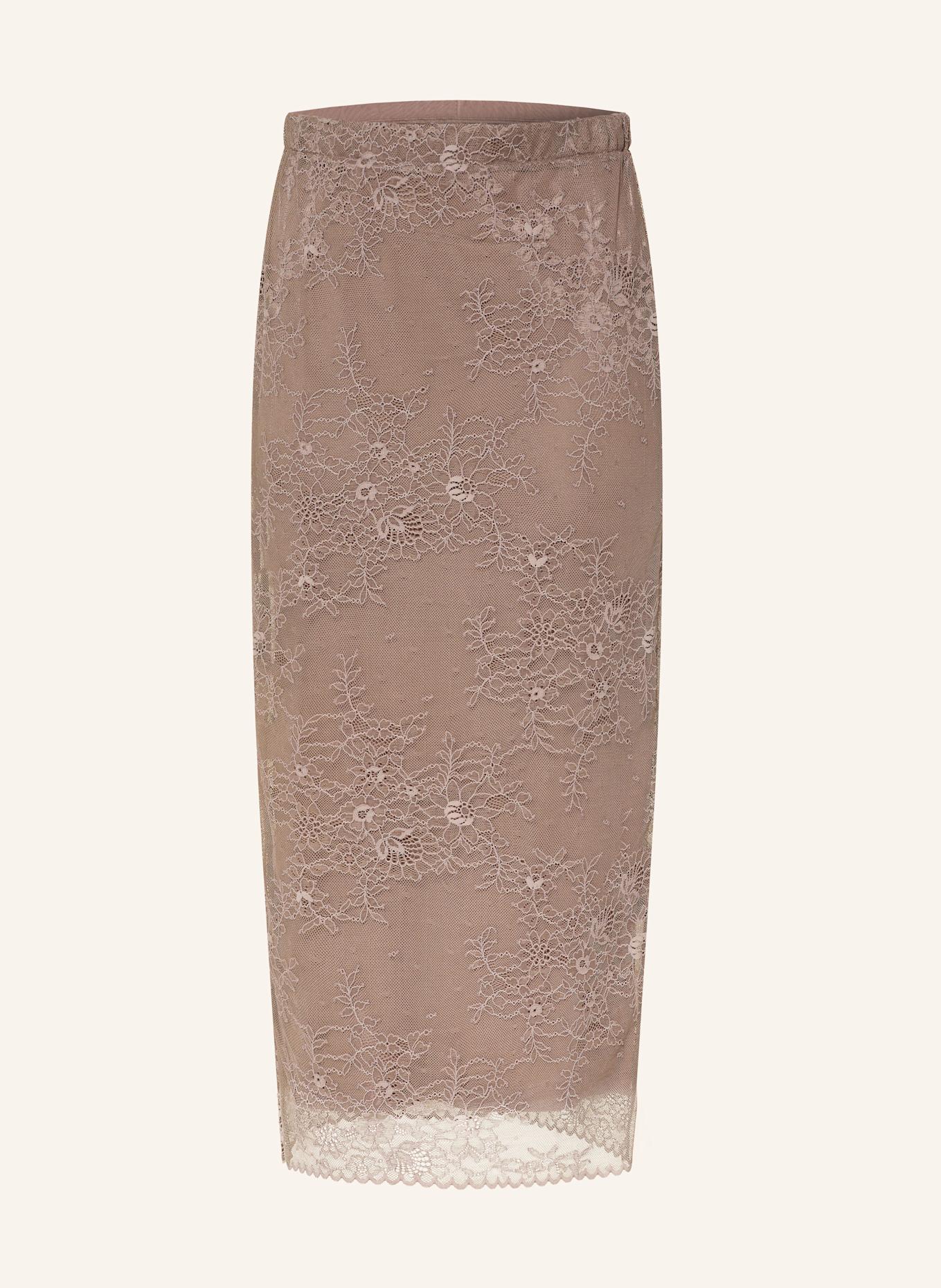 REISS RITA skirt in broderie anglaise: TAUPE