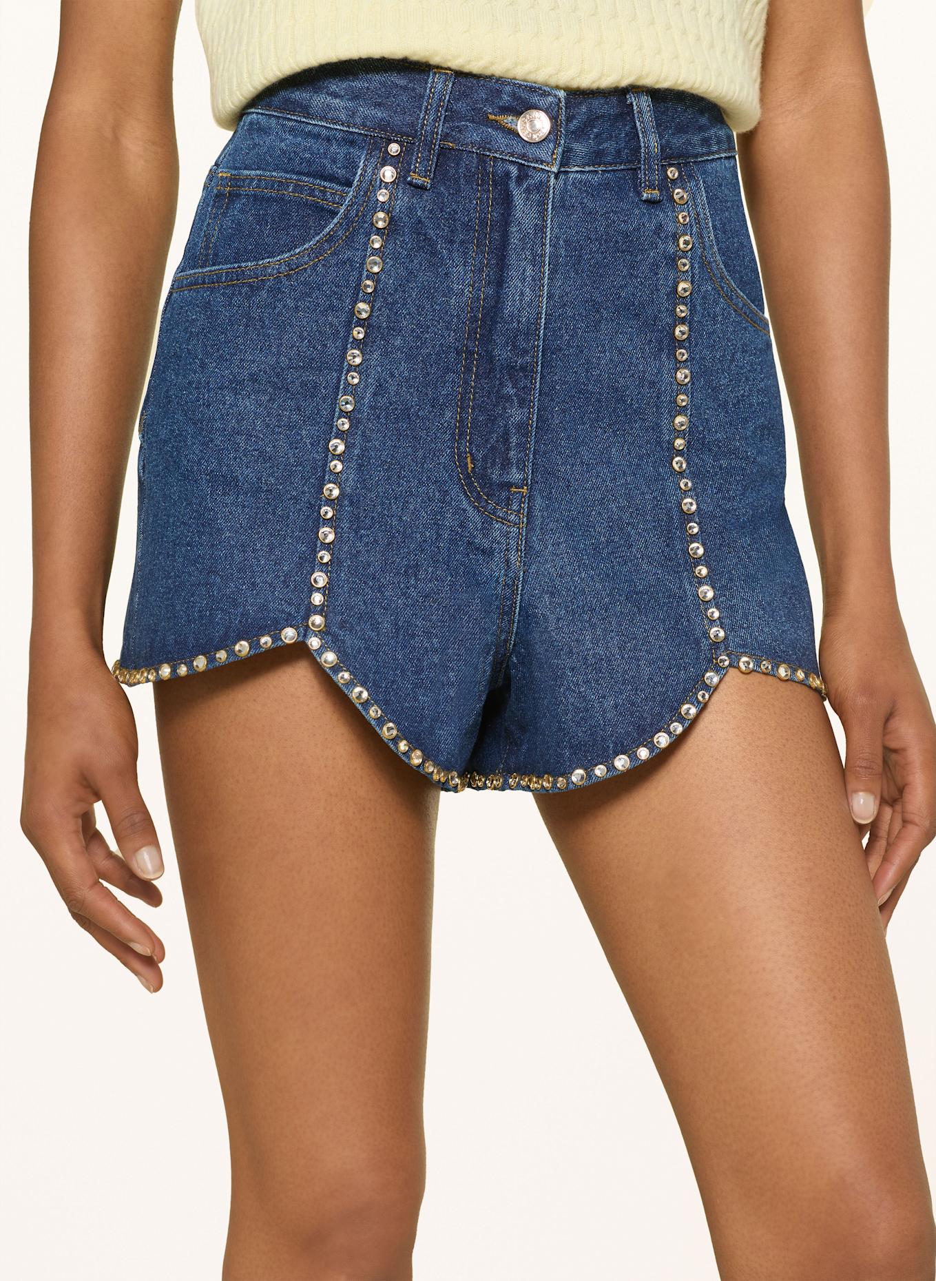 SANDRO Jeansshorts mit Schmucksteinen: 4785 BLUE JEAN