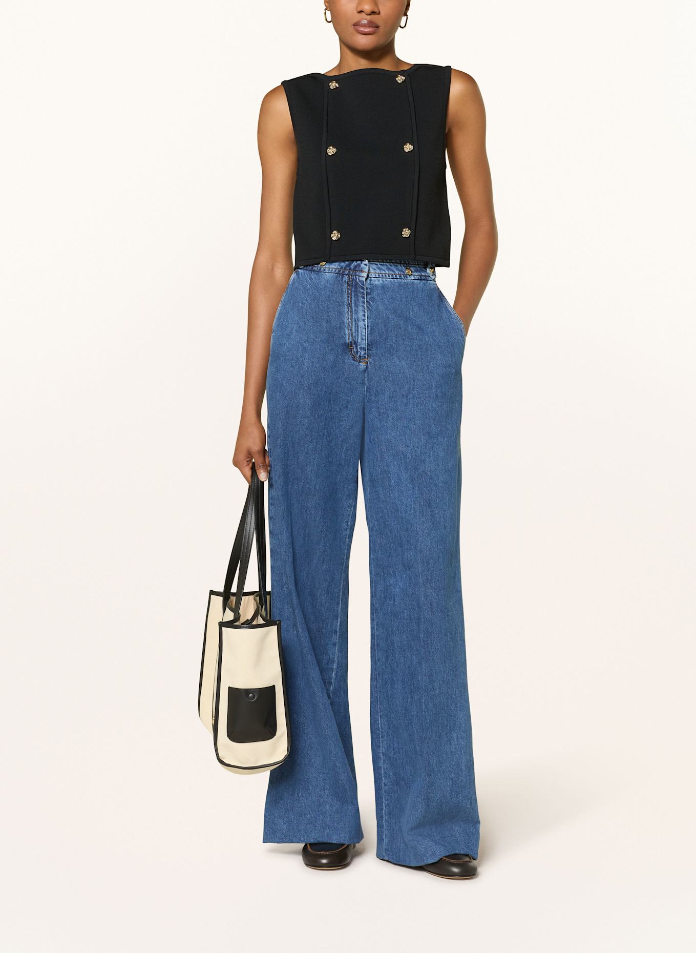 SANDRO Stricktop: SCHWARZ