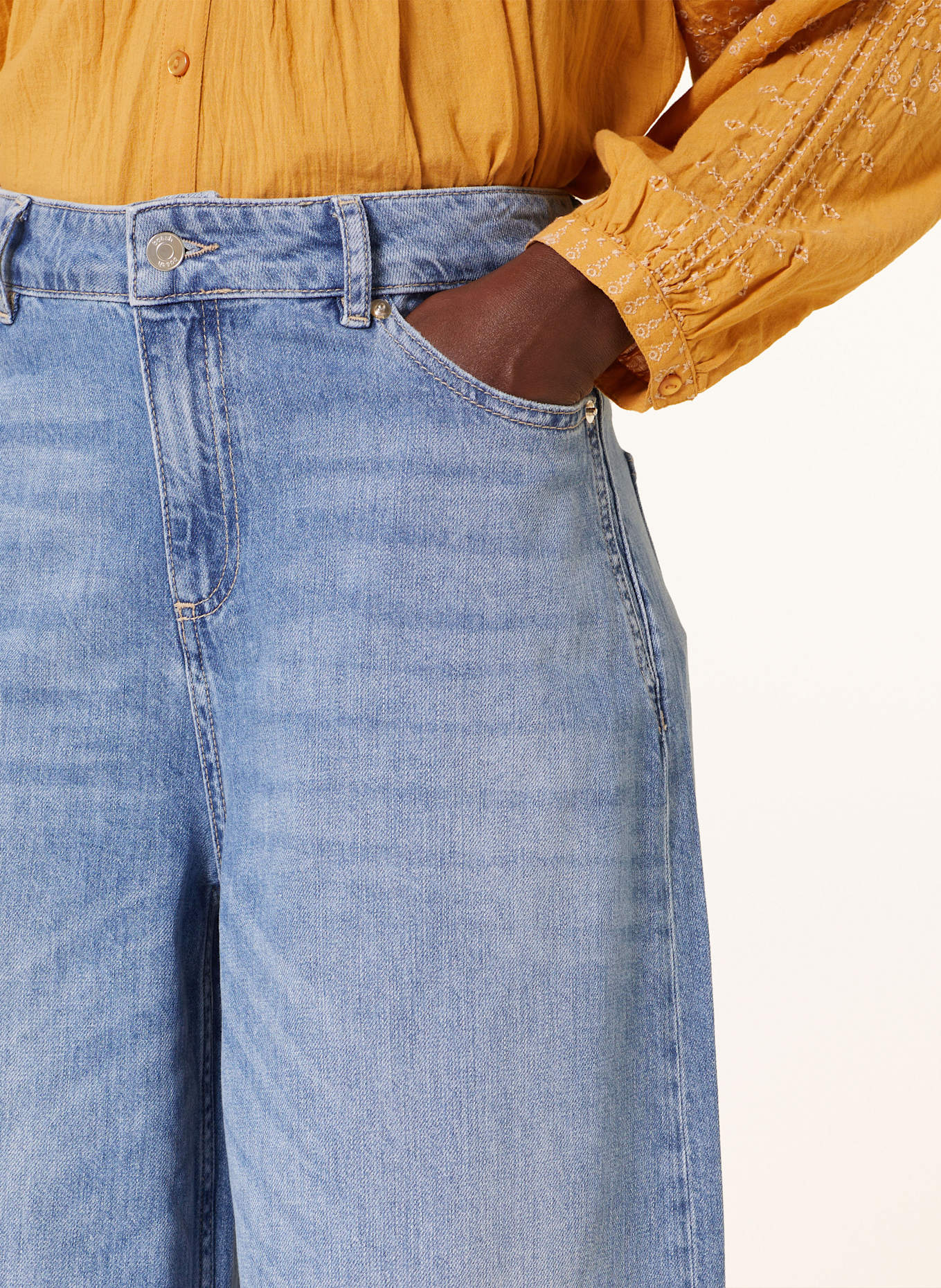 ba&sh Wide Leg Jeans MUSC: BLUE LIGHTUSEDBLUE