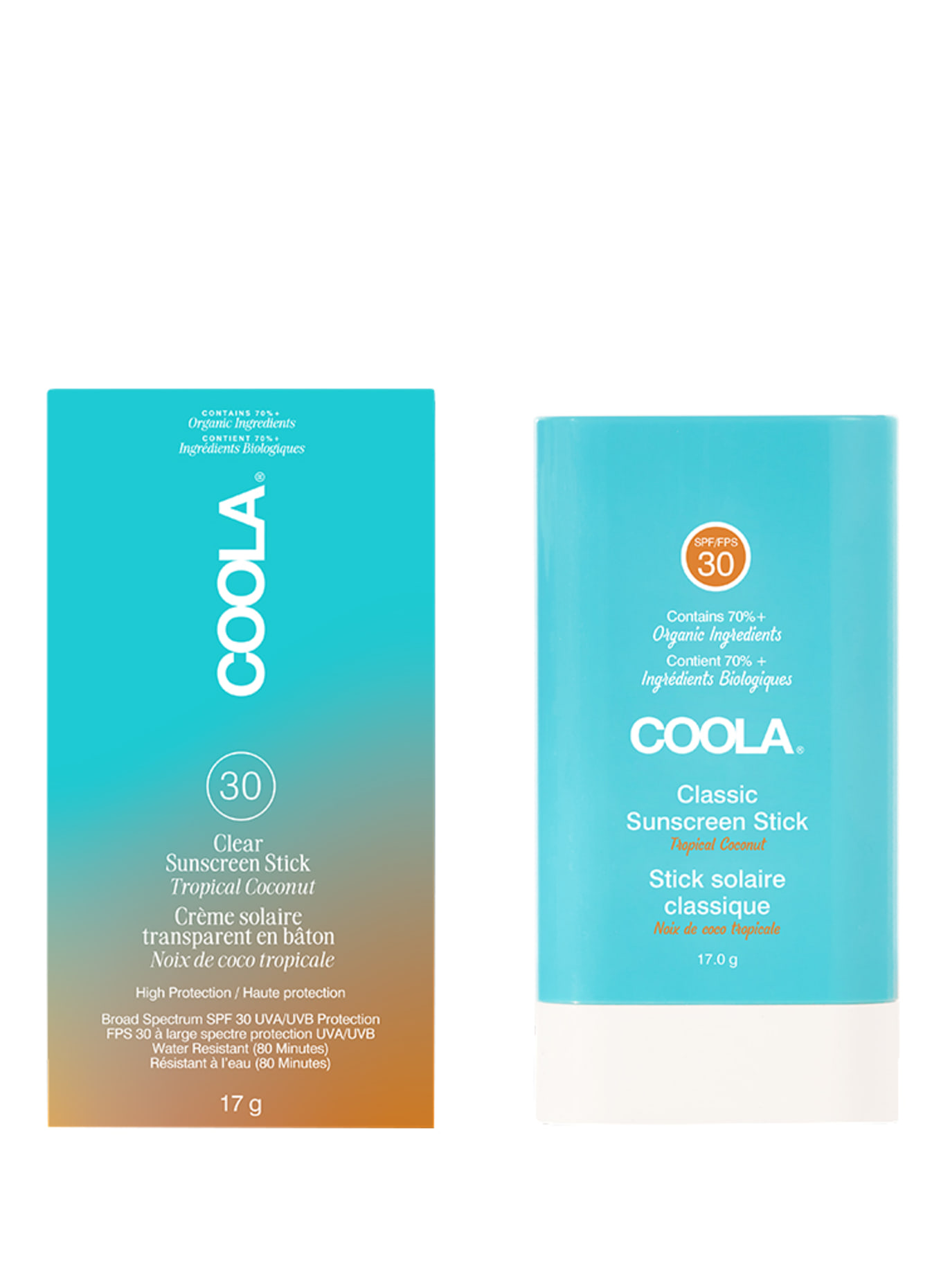 COOLA STICK SOLAIRE CLASSIQUE TROPICAL COCONUT SPF 30