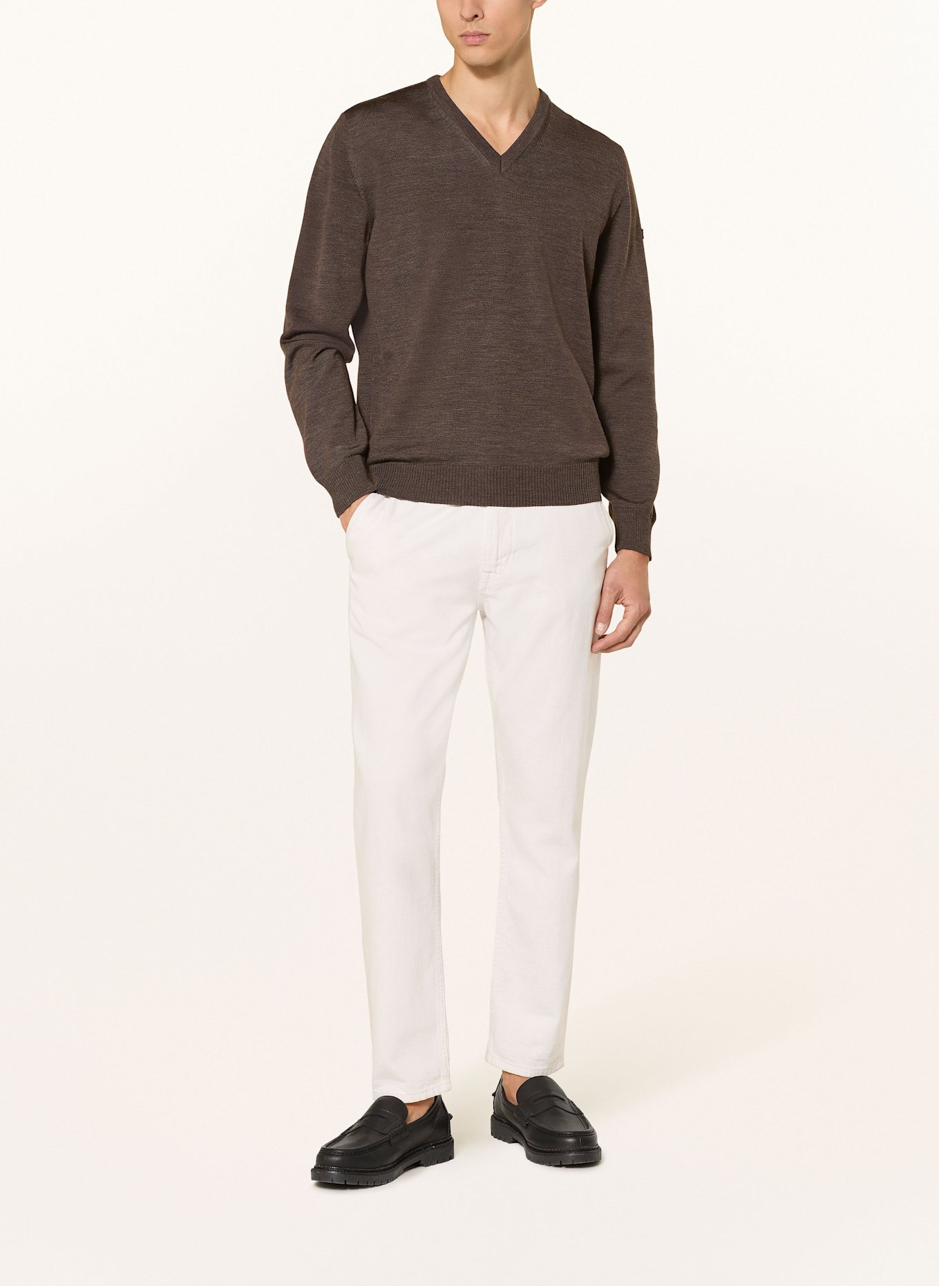 MAERZ MUENCHEN Pullover: DUNKELBRAUN