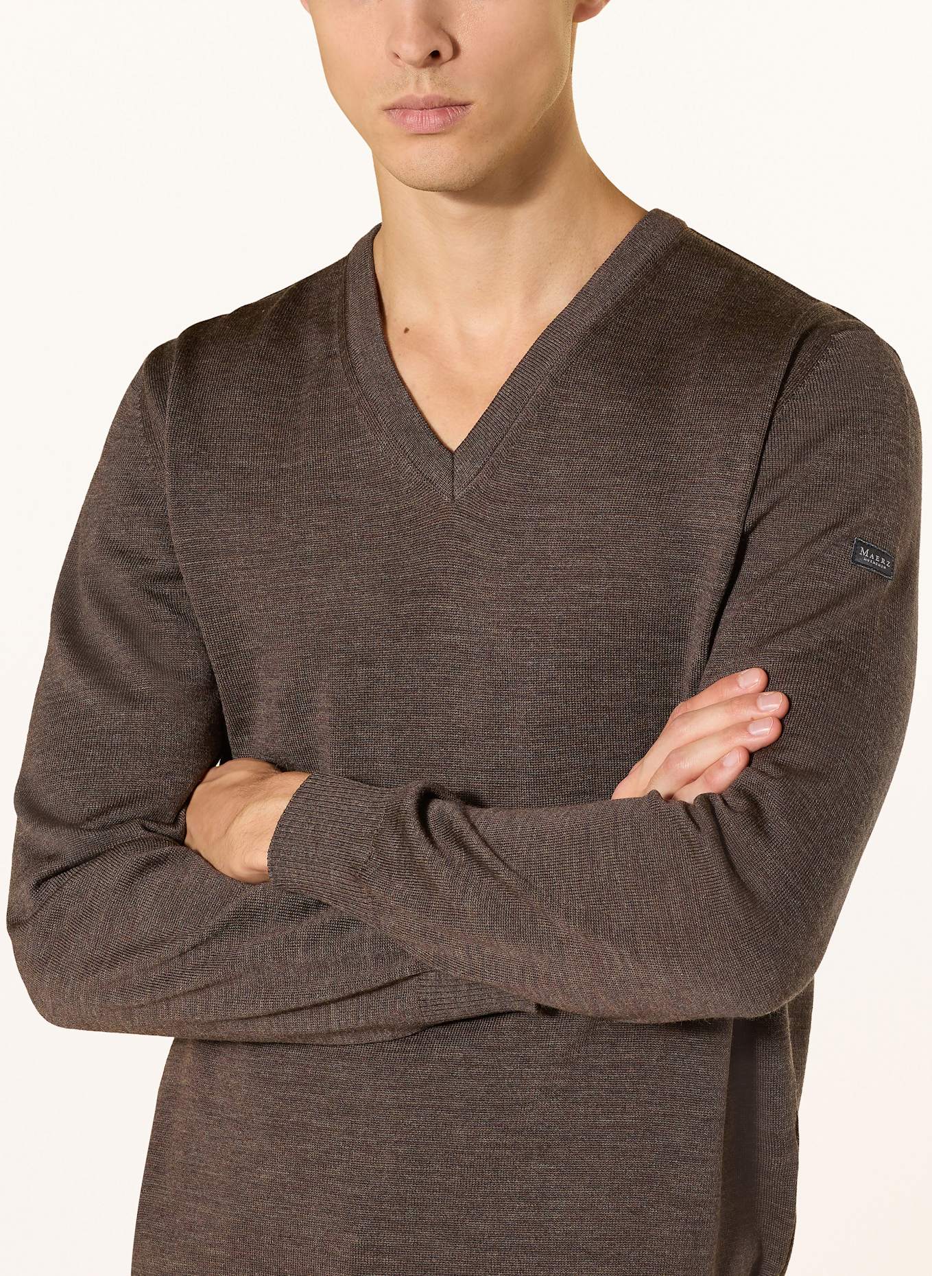 MAERZ MUENCHEN Pullover: DUNKELBRAUN