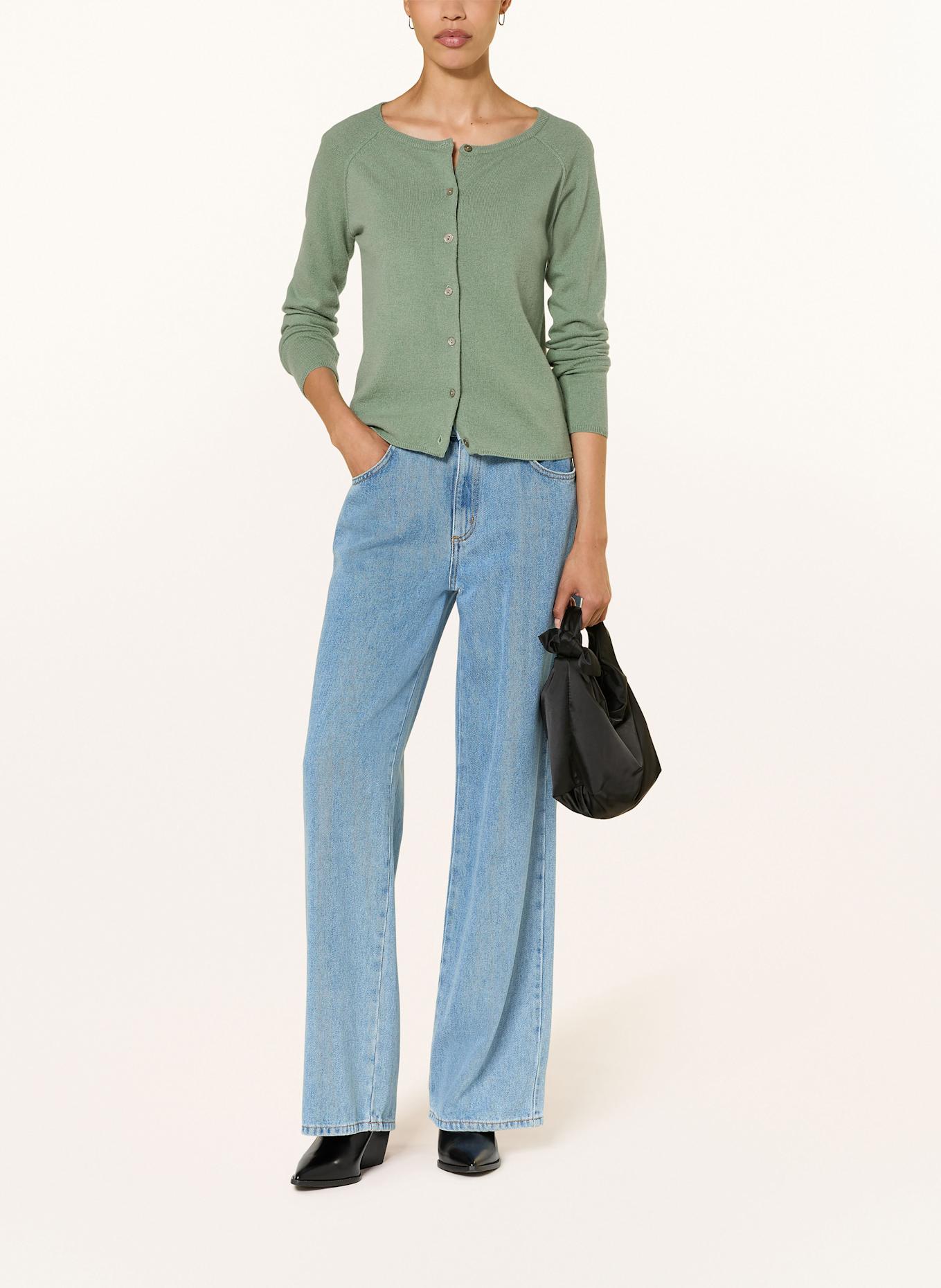 rosemunde Strickjacke LAICA mit Cashmere: HELLGRÜN