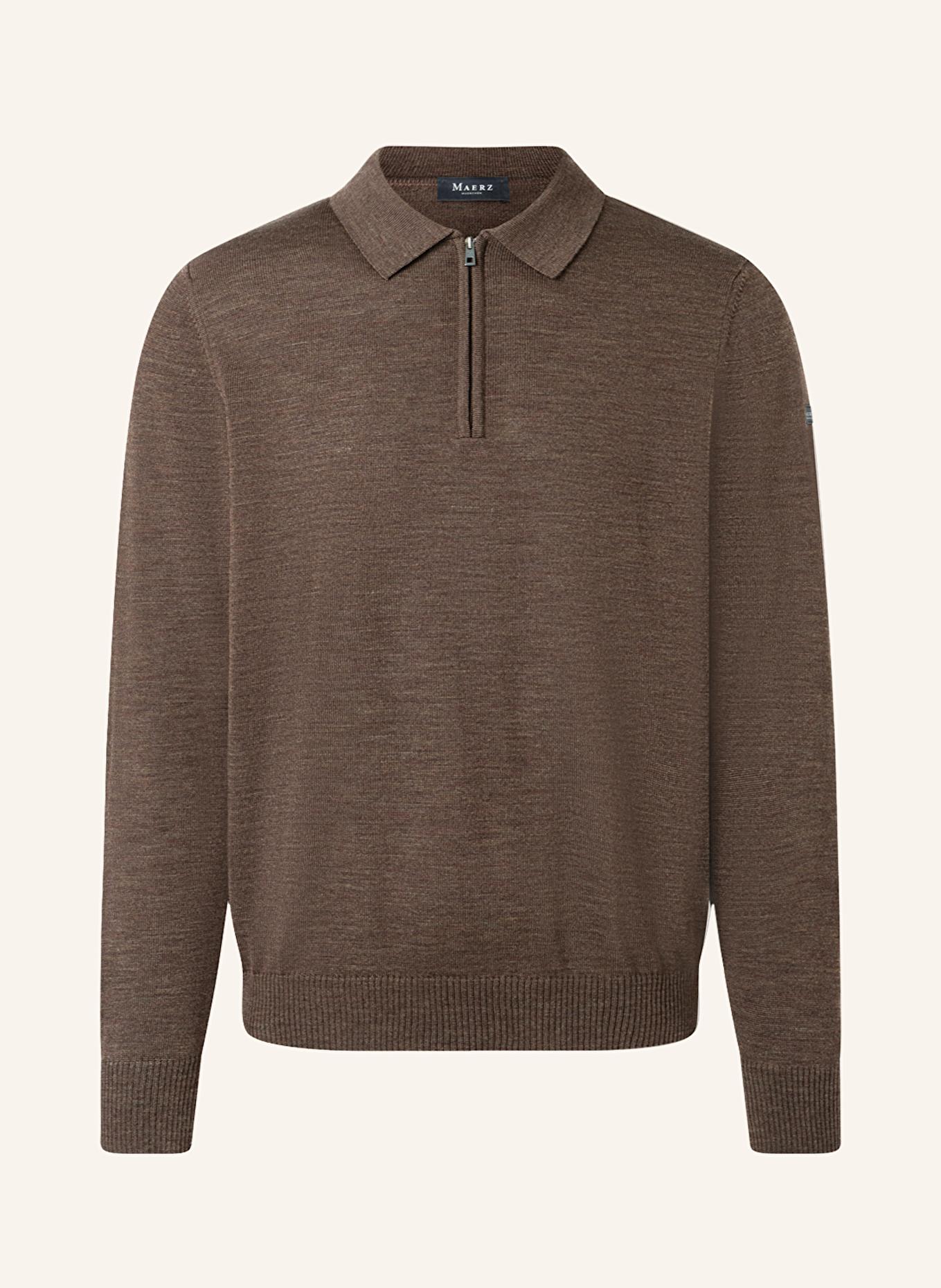 MAERZ MUENCHEN Pullover aus Merinowolle: DUNKELBRAUN