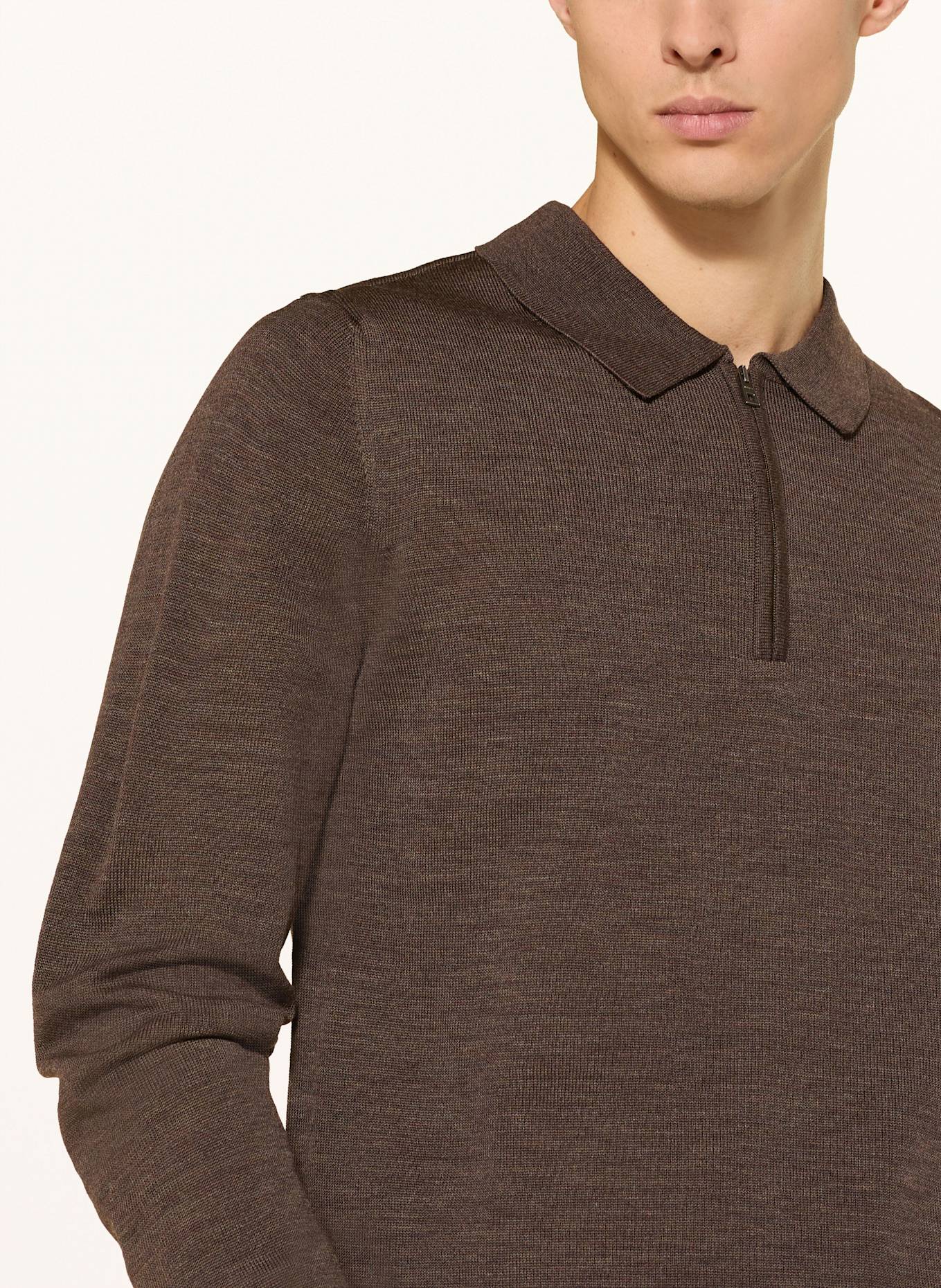 MAERZ MUENCHEN Pullover aus Merinowolle: DUNKELBRAUN
