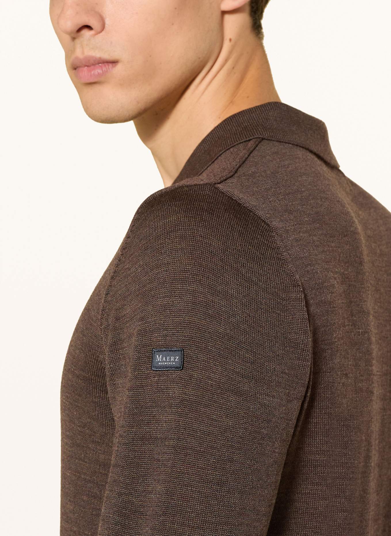 MAERZ MUENCHEN Pullover aus Merinowolle: DUNKELBRAUN