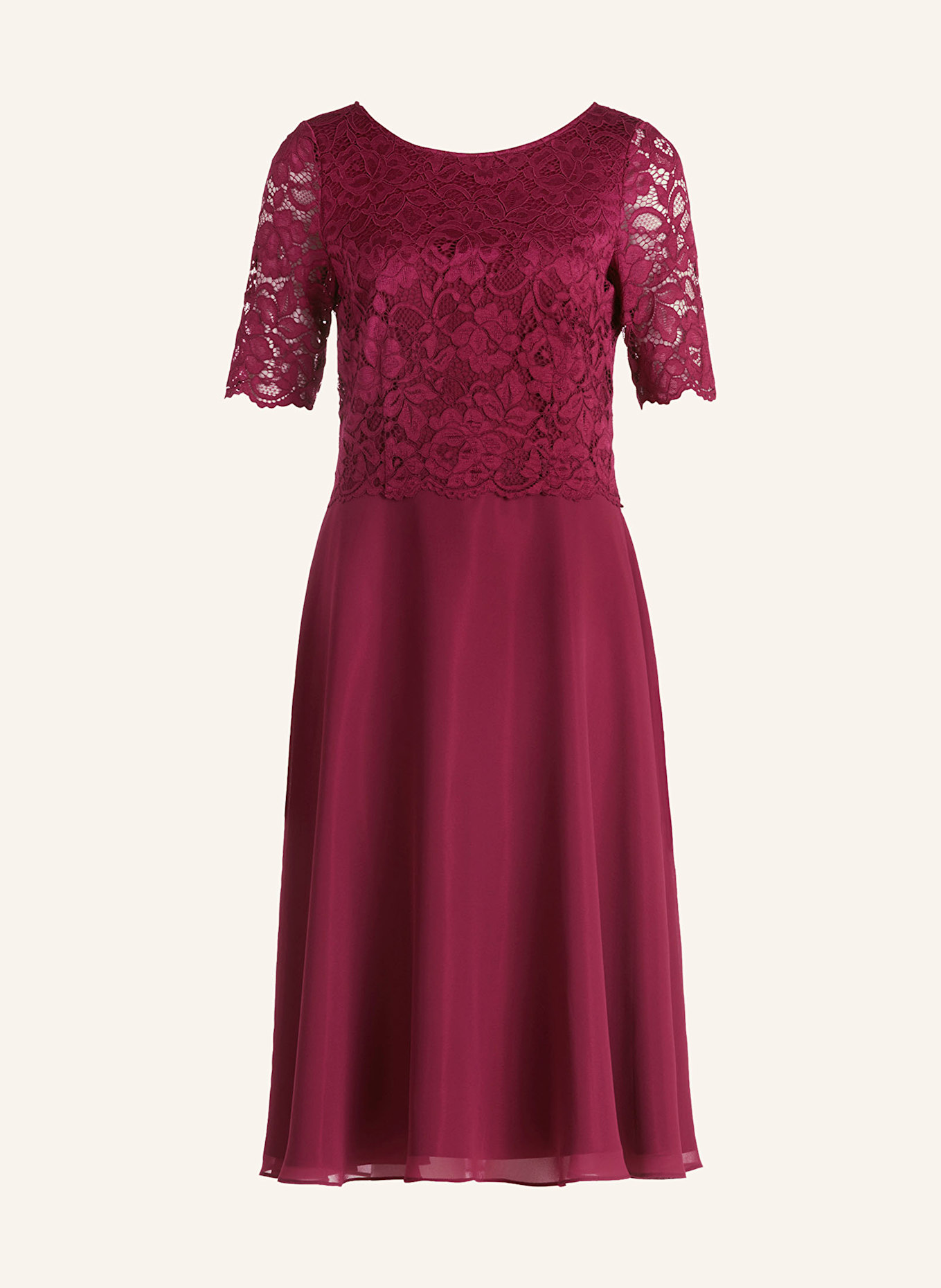 Vera Mont Cocktailkleid mit Spitzenbesatz: FUCHSIA