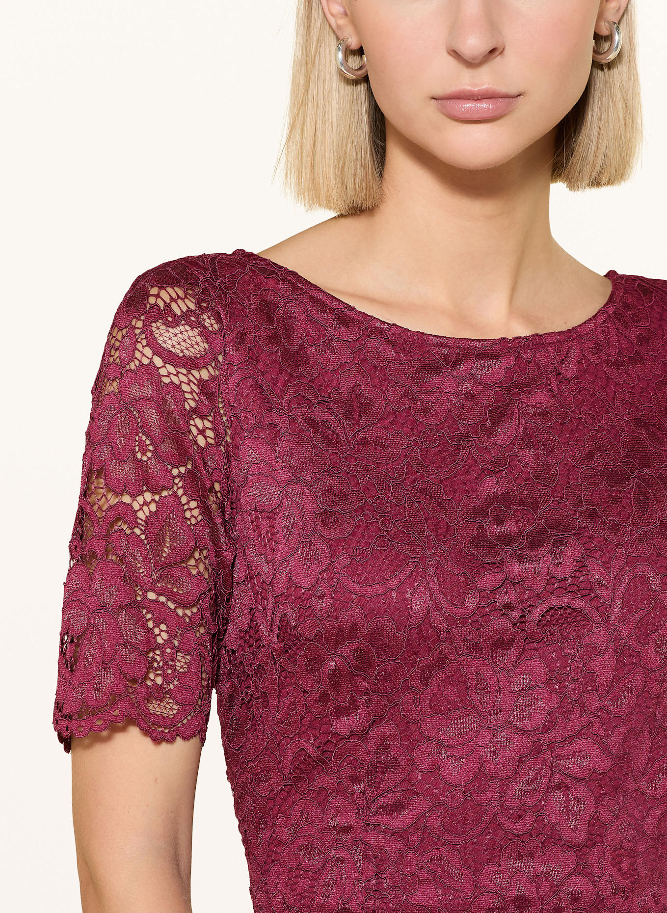 Vera Mont Cocktailkleid mit Spitzenbesatz: FUCHSIA