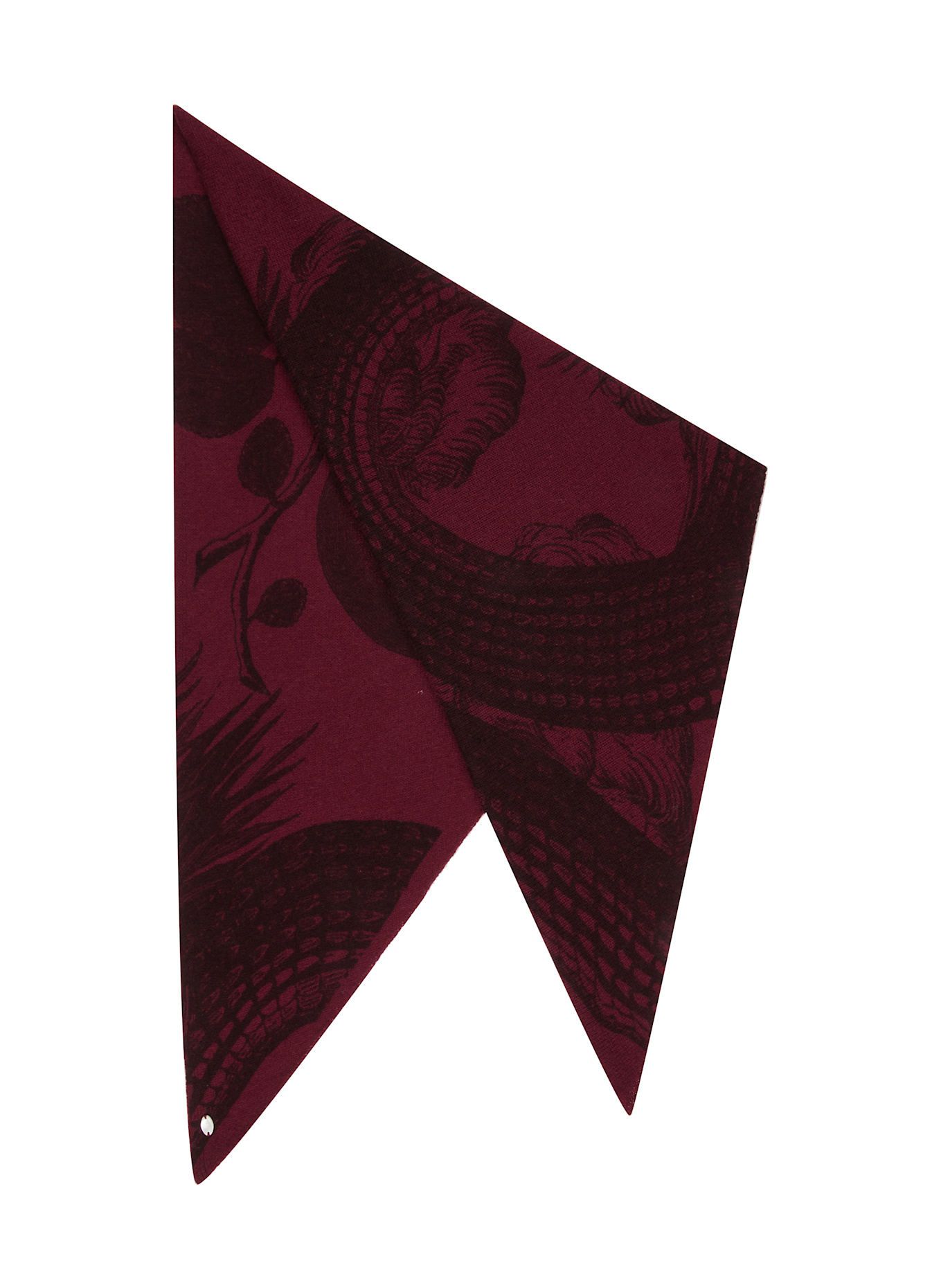 friendly hunting Dreieckstuch aus Cashmere: DUNKELROT / SCHWARZ