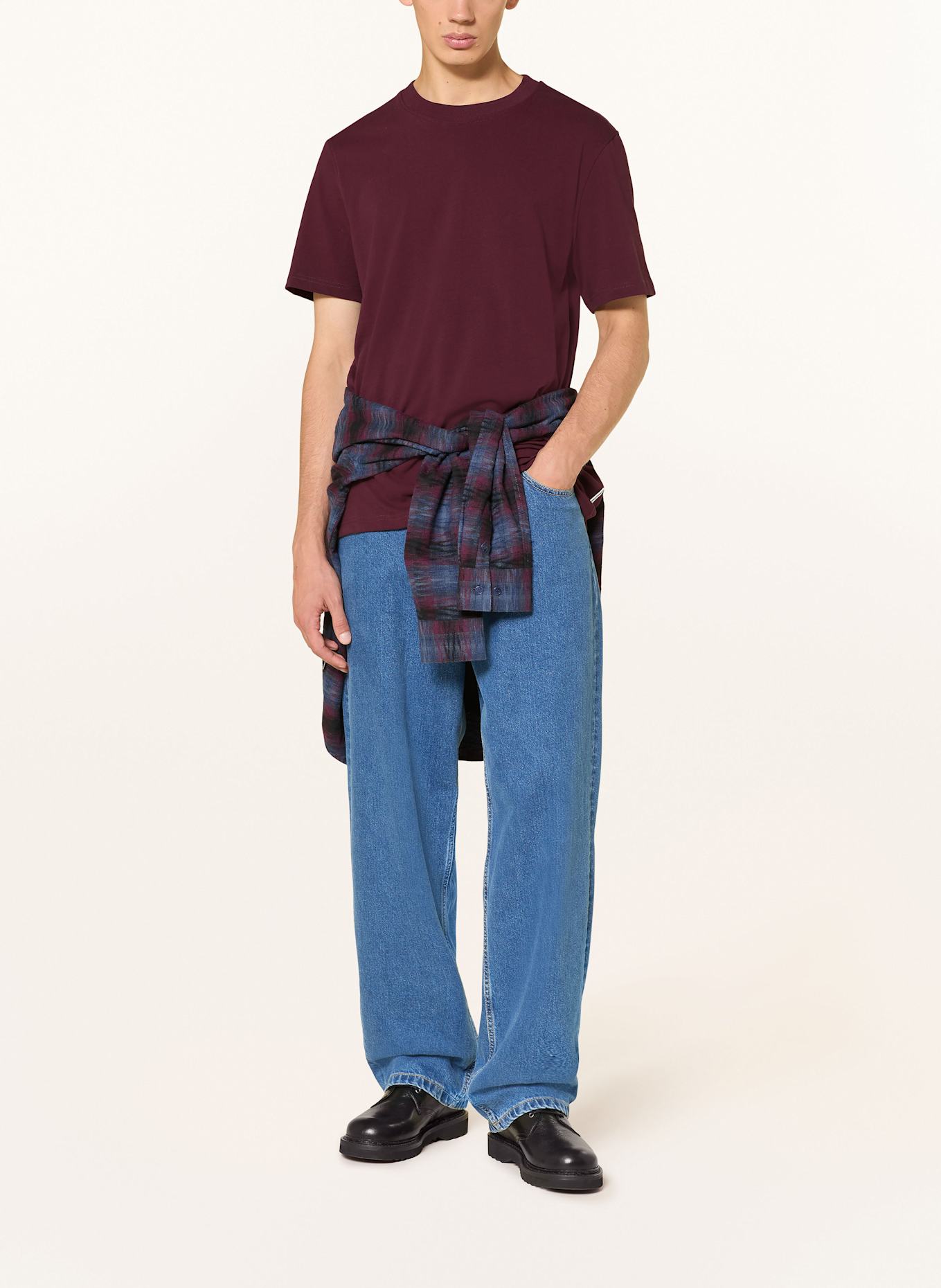 ARMEDANGELS T-Shirt MAARKUS: DUNKELROT