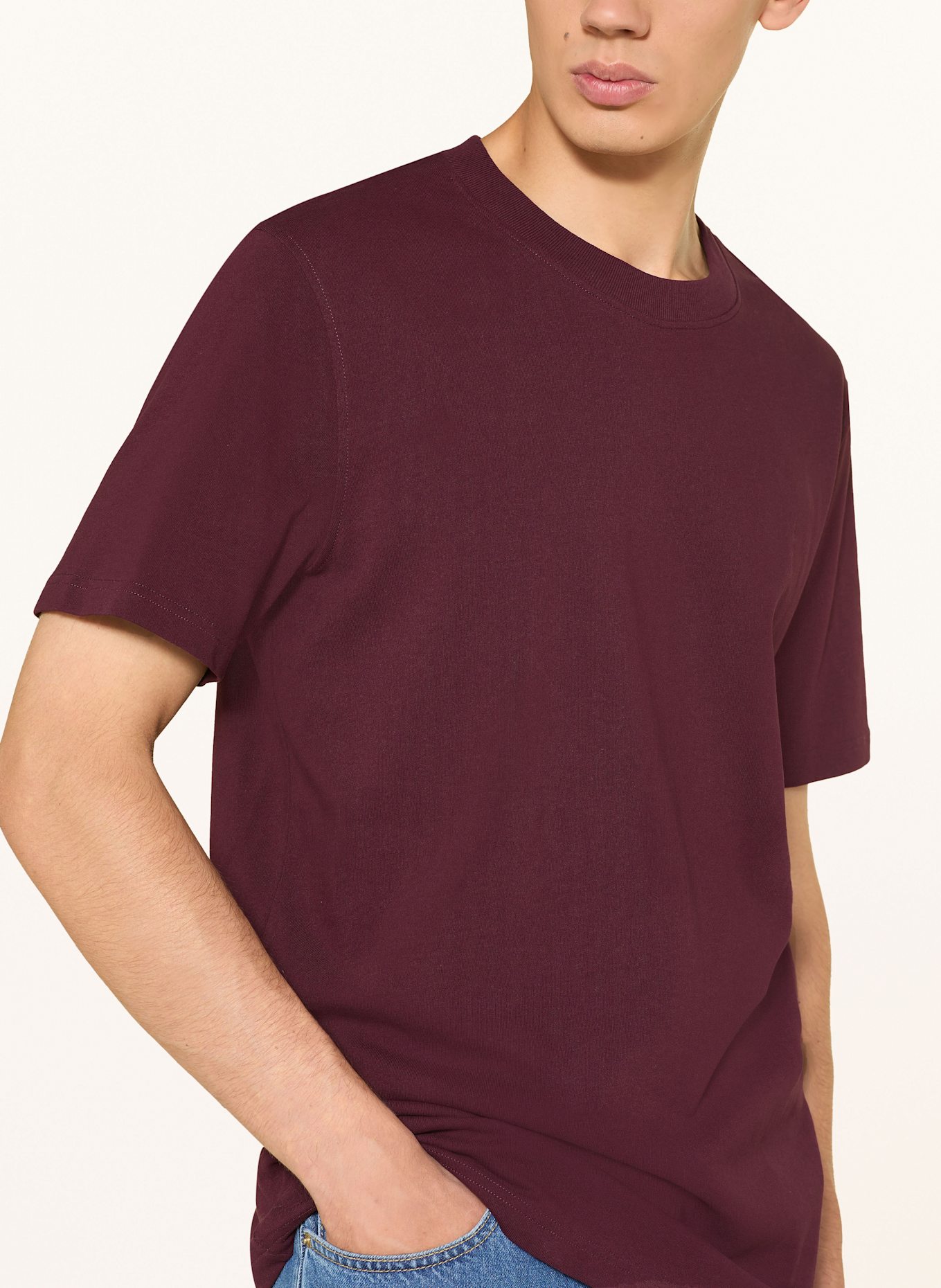 ARMEDANGELS T-Shirt MAARKUS: DUNKELROT