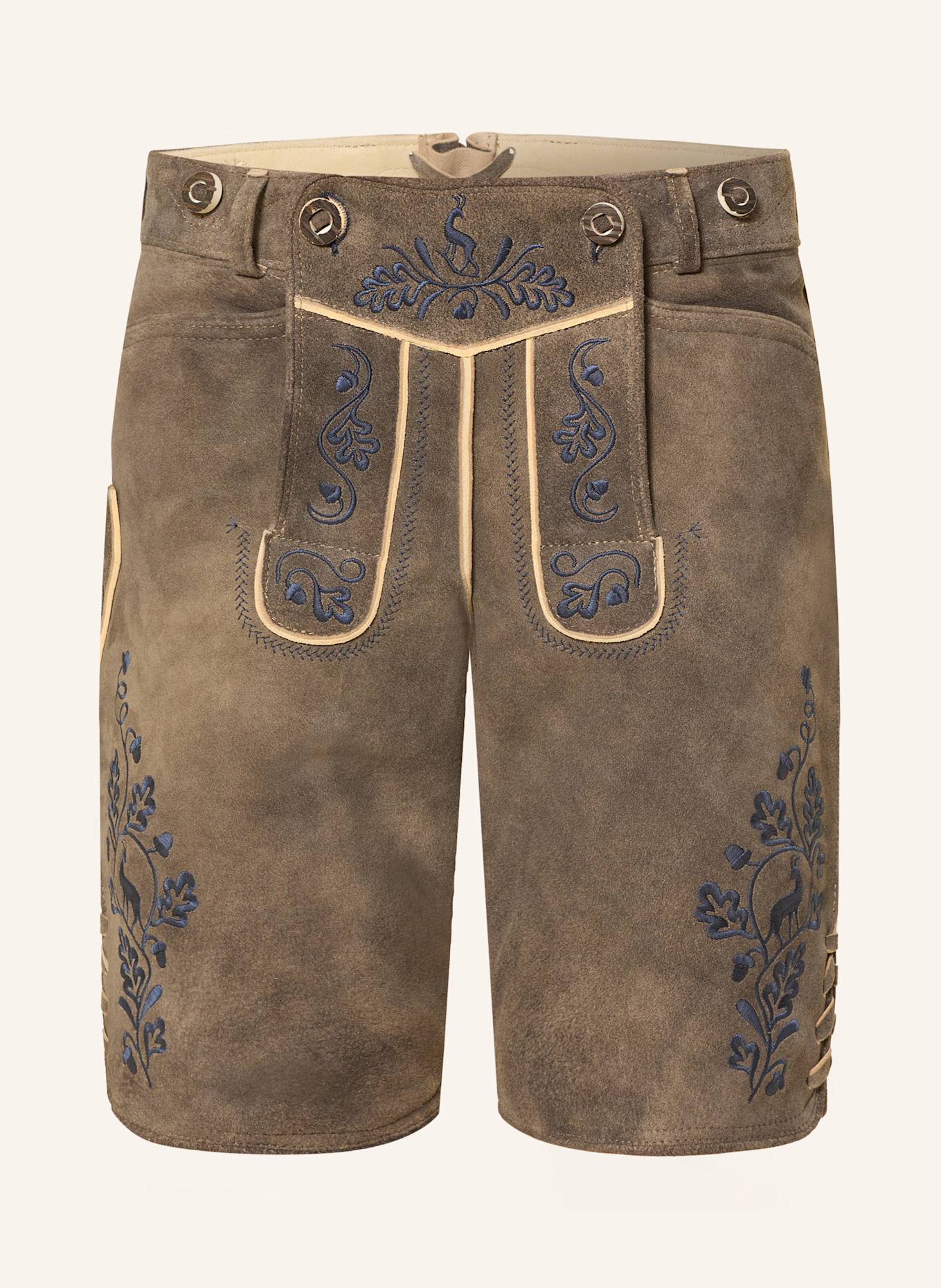 OSTARRICHI Trachten-Lederhose LUDWIG: BRAUN