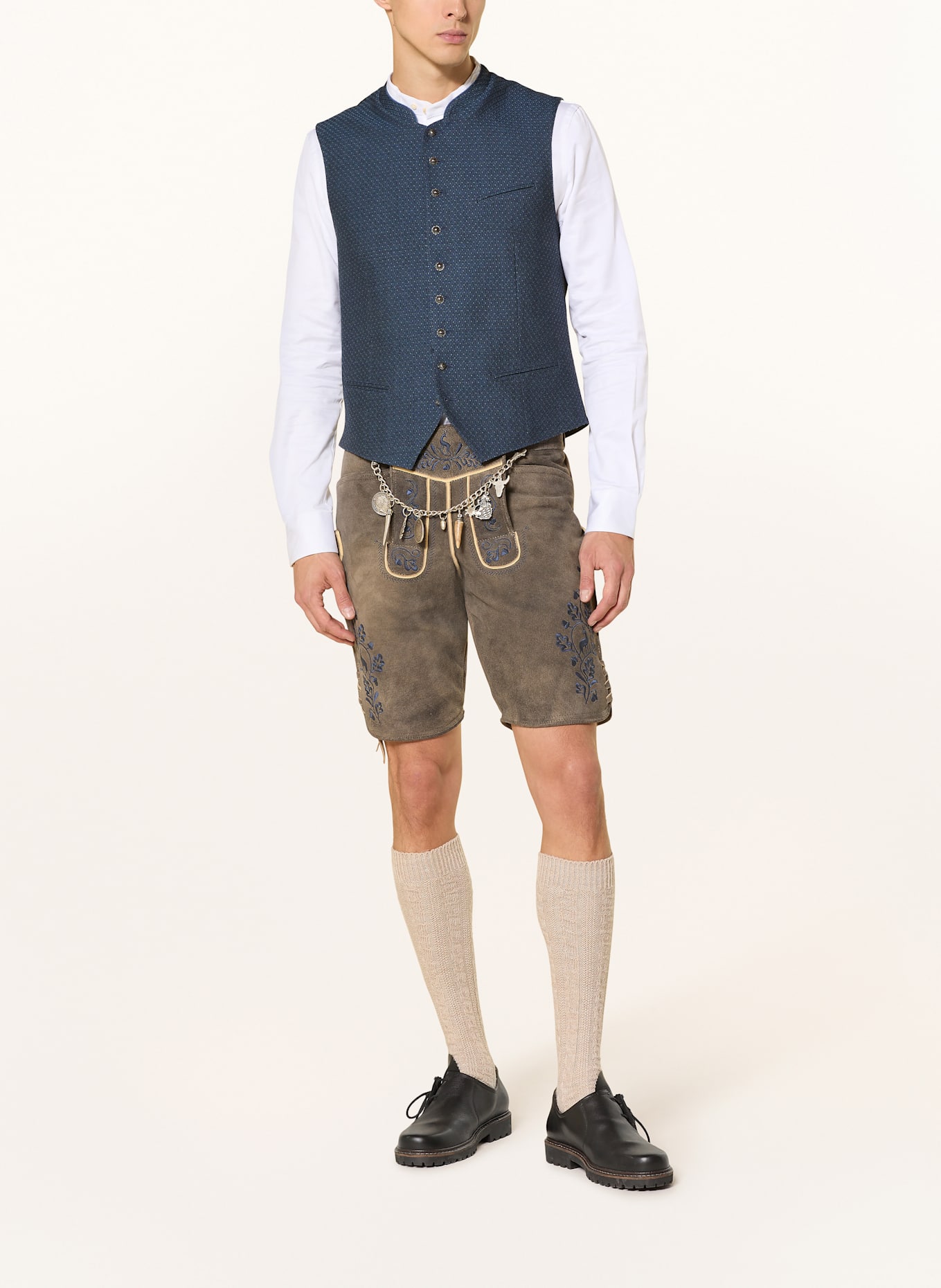 OSTARRICHI Trachten-Lederhose LUDWIG: BRAUN