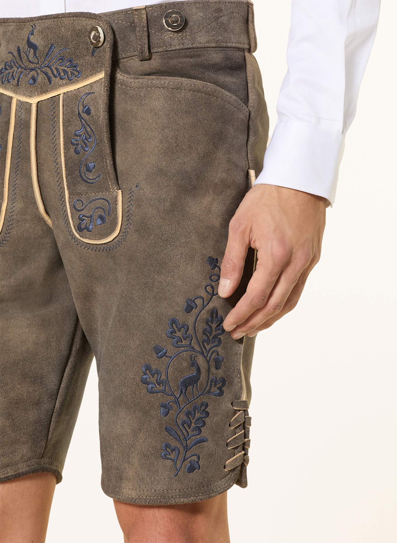 OSTARRICHI Trachten-Lederhose LUDWIG: BRAUN