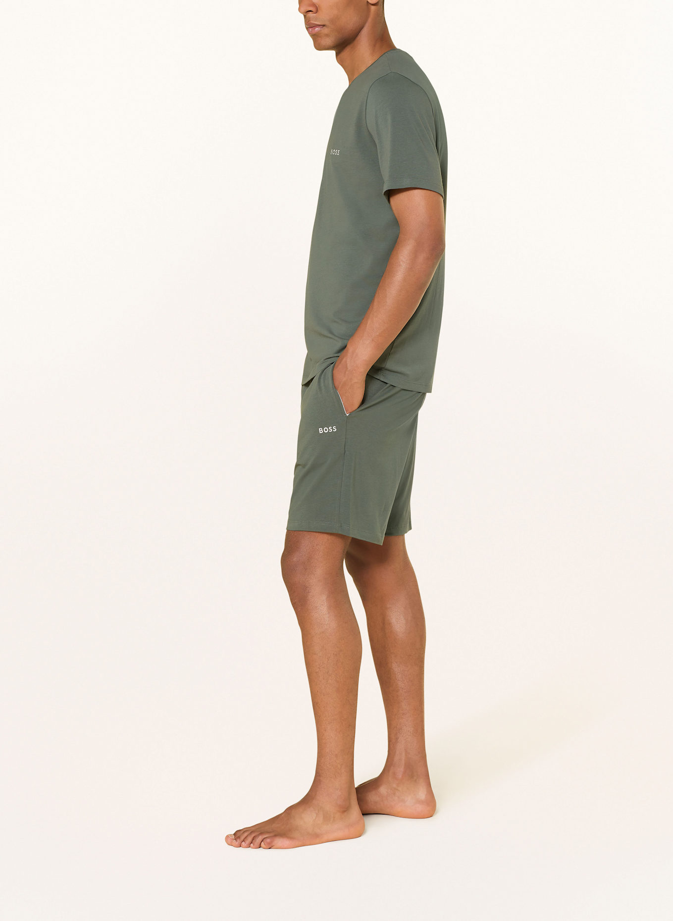 BOSS Lounge-Shorts MIX&MATCH: DUNKELGRÜN