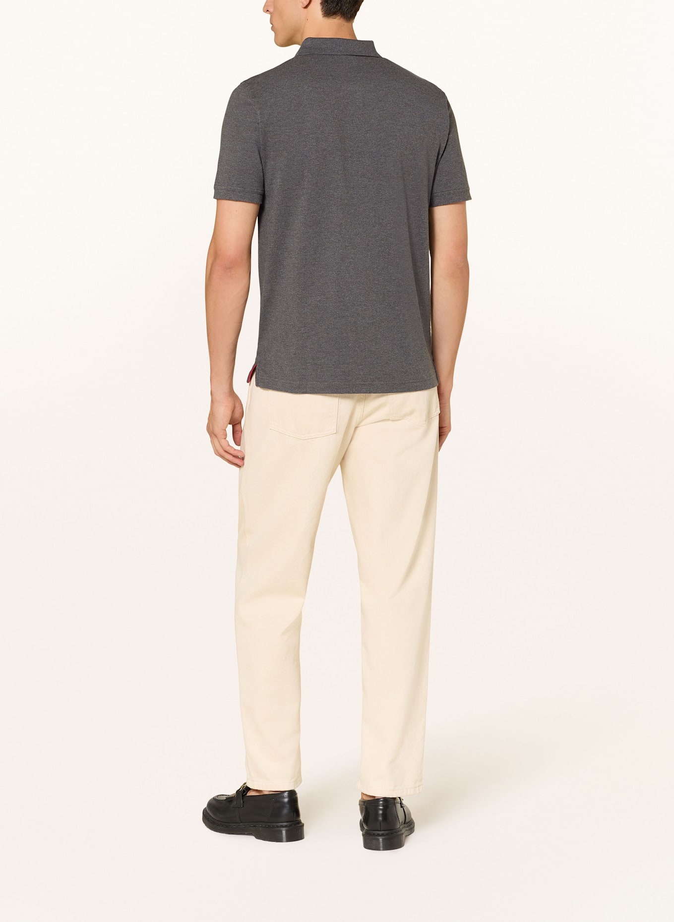 GANT Piqué-Poloshirt: DUNKELGRAU