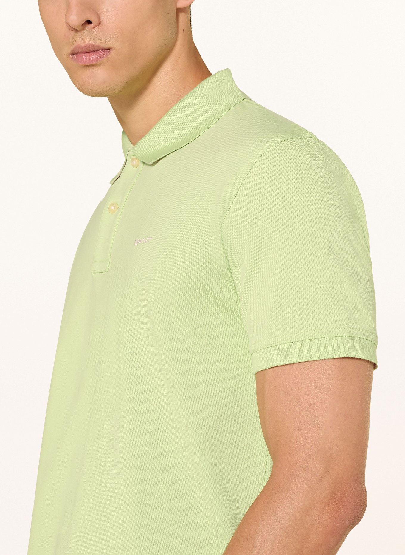 GANT Piqué-Poloshirt: HELLGRÜN