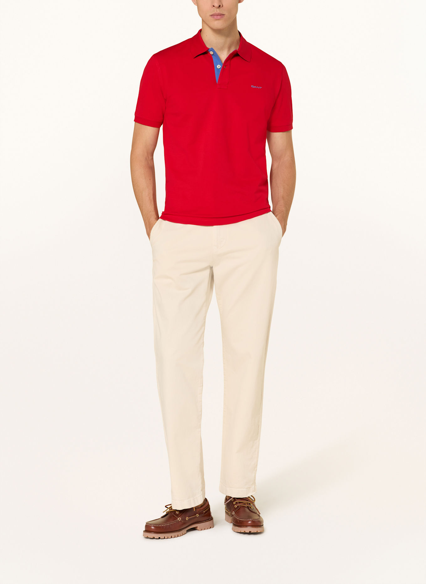 GANT Piqué-Poloshirt: ROT