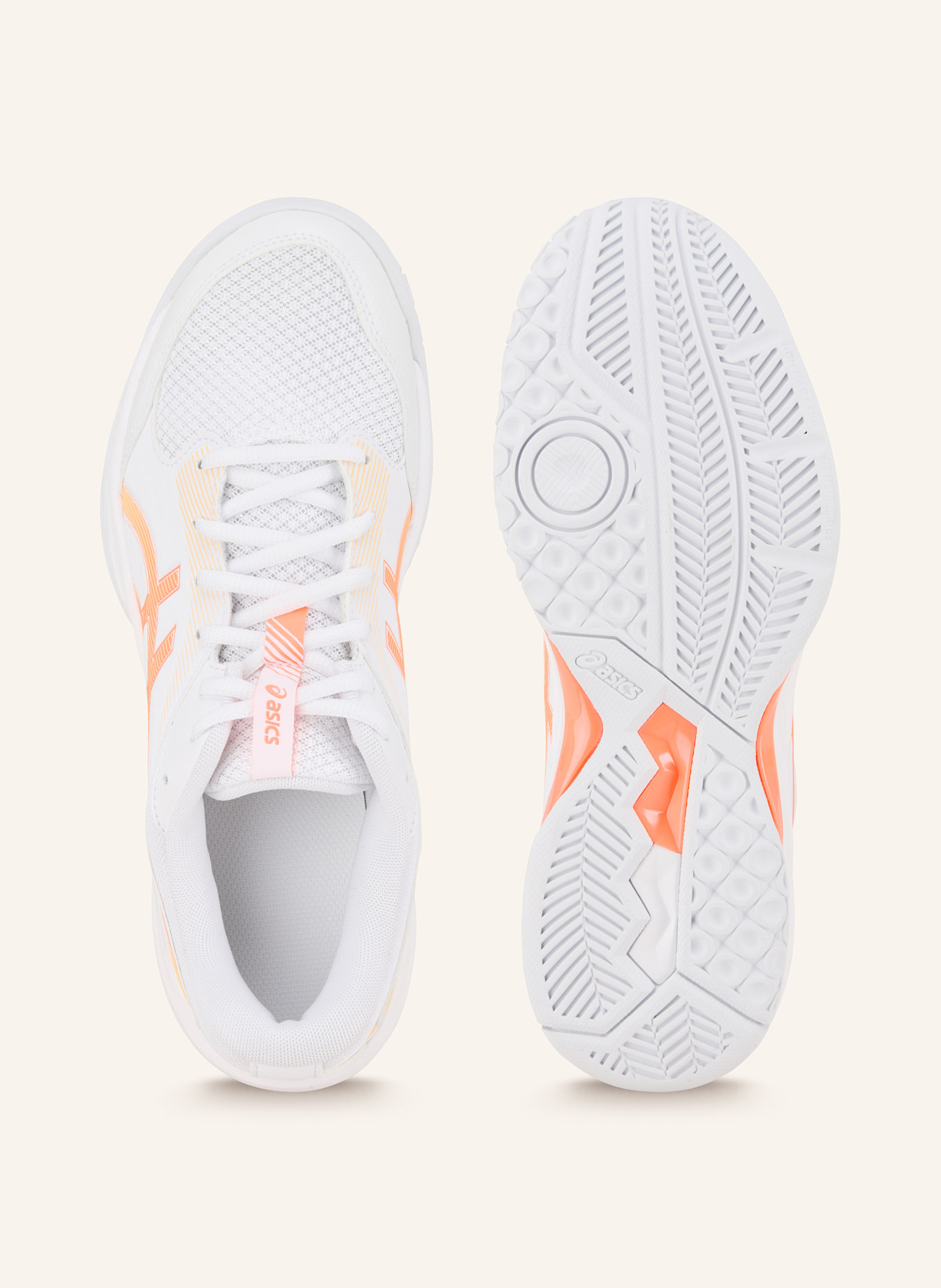 ASICS GEL-TASK 4 indoor shoes: WHITE/ ORANGE